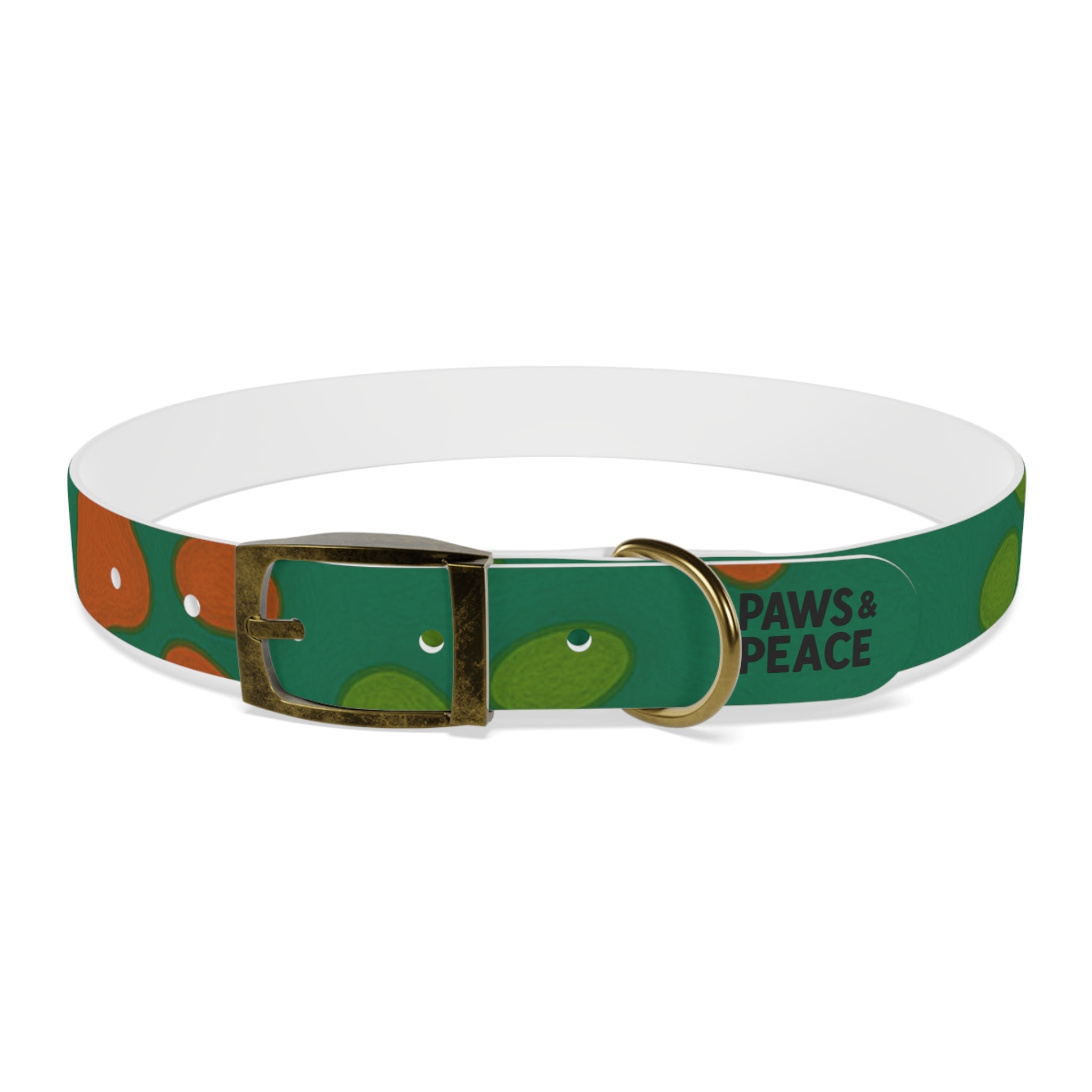 Stylish Dog Collar (green) | Paws & Peace Design Printify