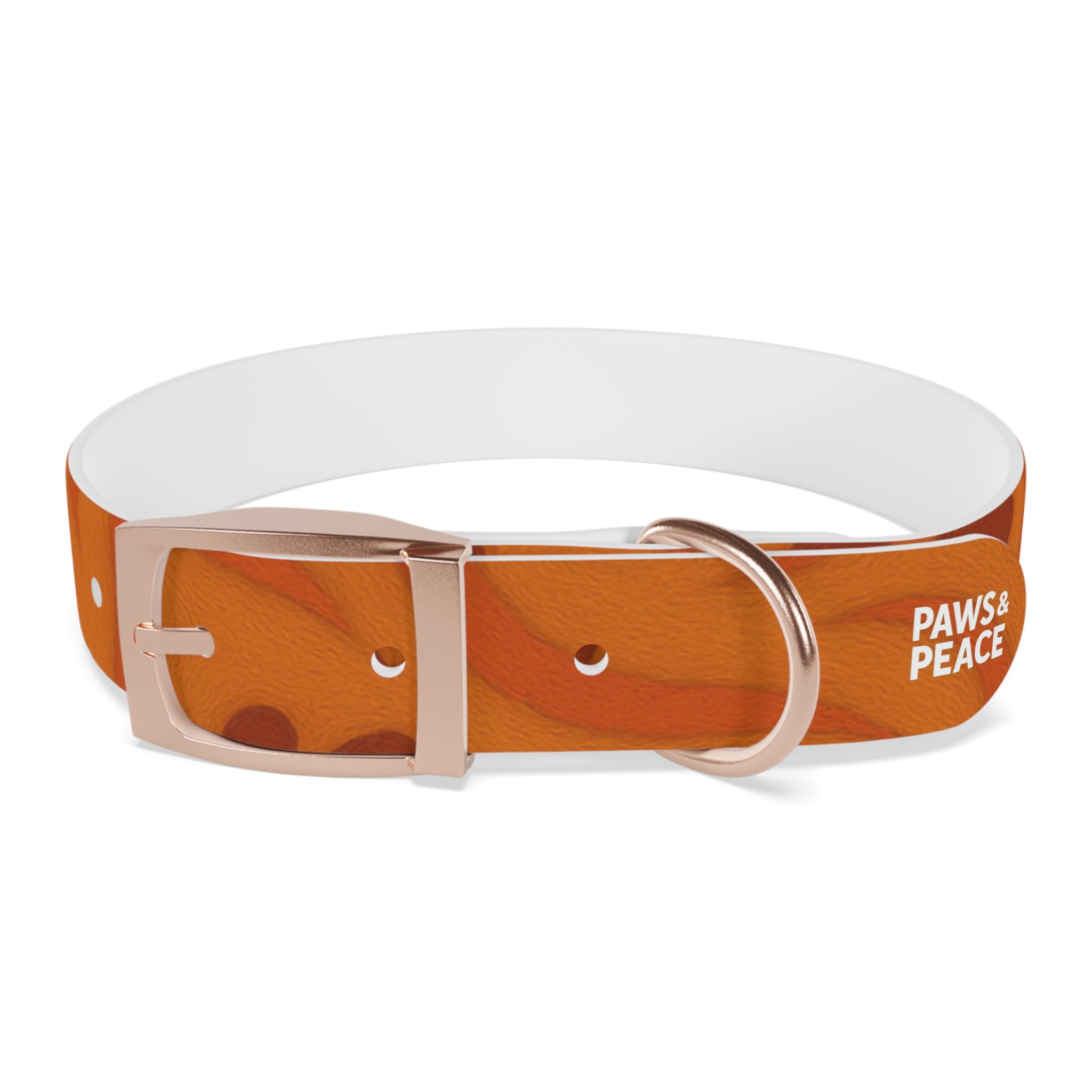 Stylish Pets Collar  (Orange) Paws&Peace Design Printify