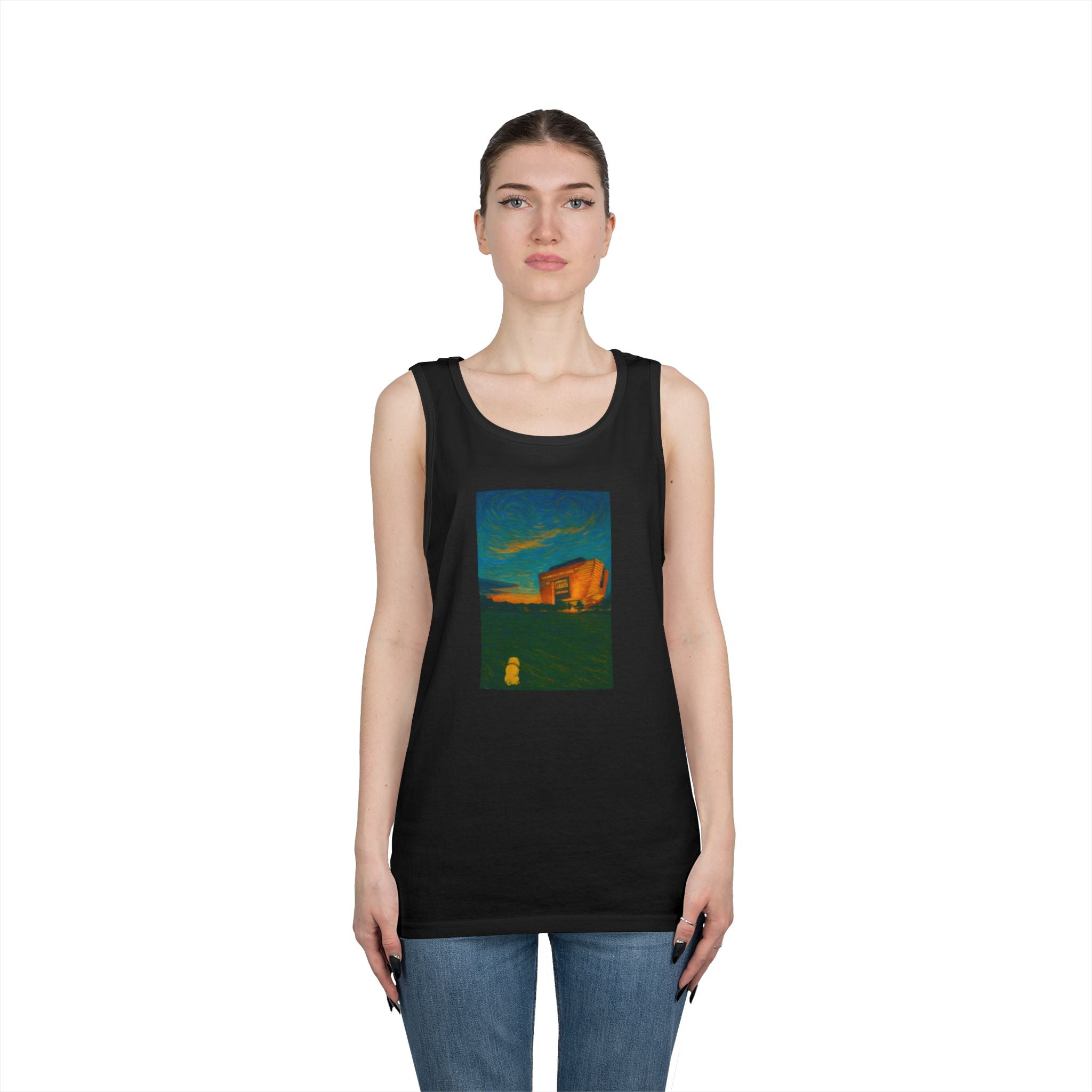 Unisex Mango Sunset Tank Top by Paws&Peace Printify