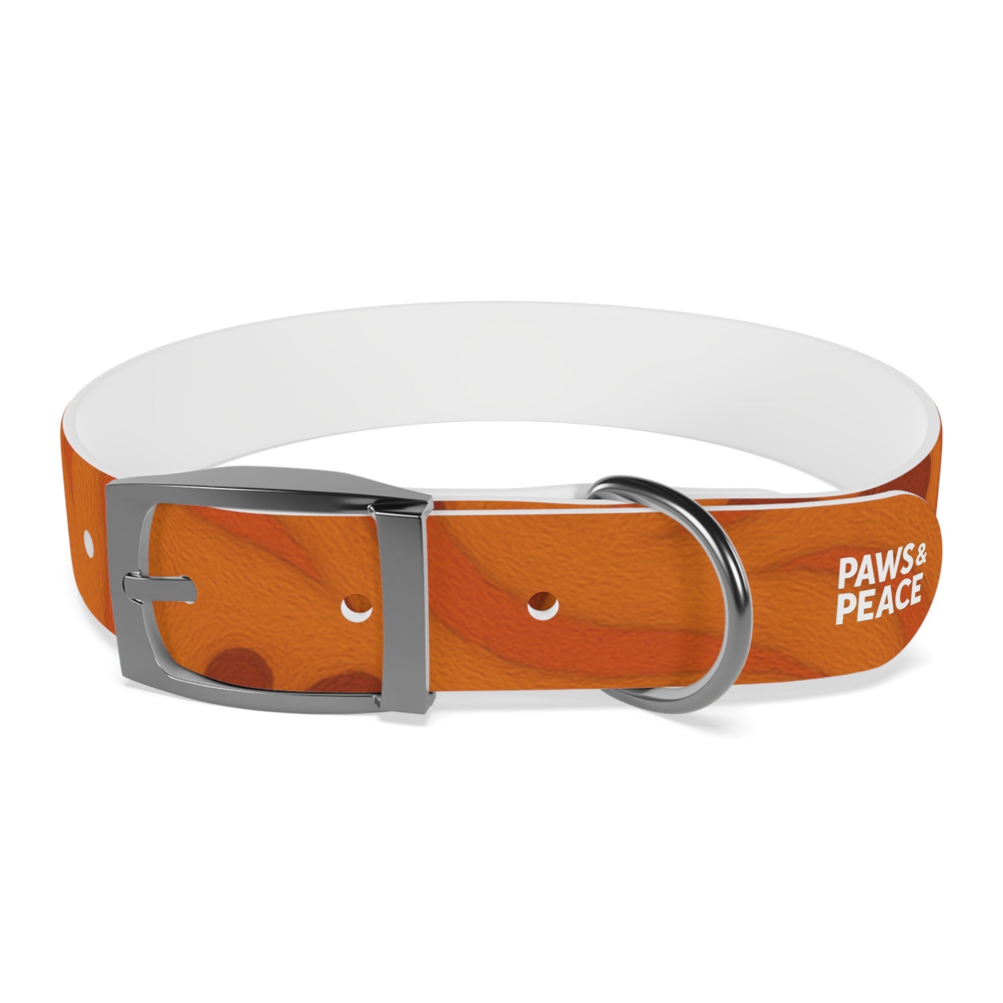 Stylish Pets Collar  (Orange) Paws&Peace Design Printify