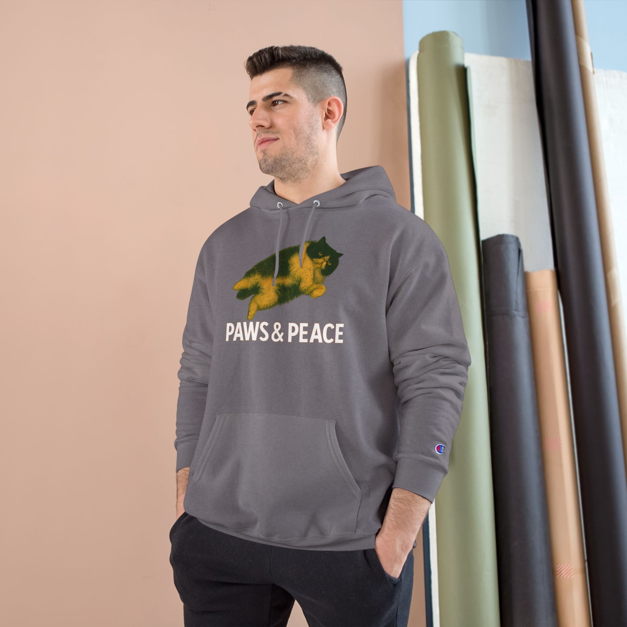 Unisex (KaLok)Hoodie by Champion X Paws&Peace Printify