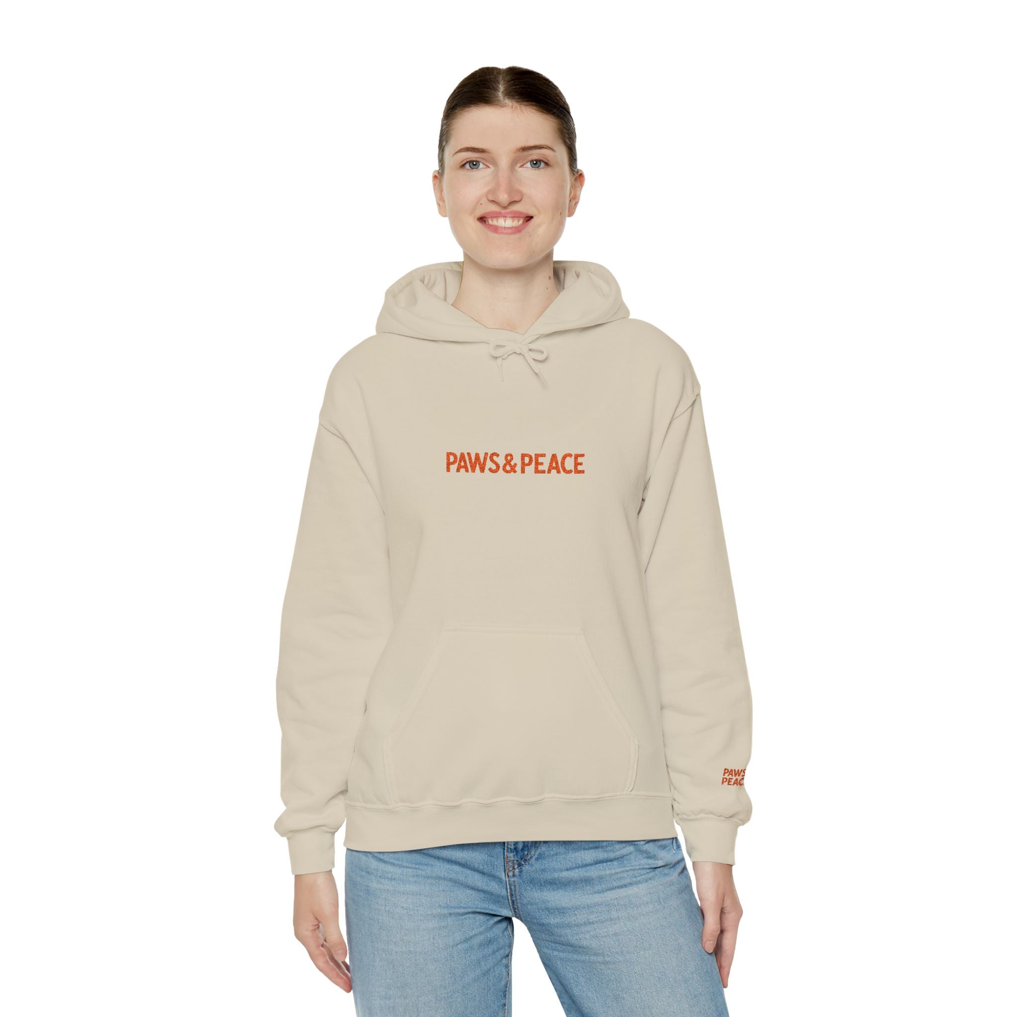 Unisex Paws & Peace Logo Hoodie by Paws&Peace Printify