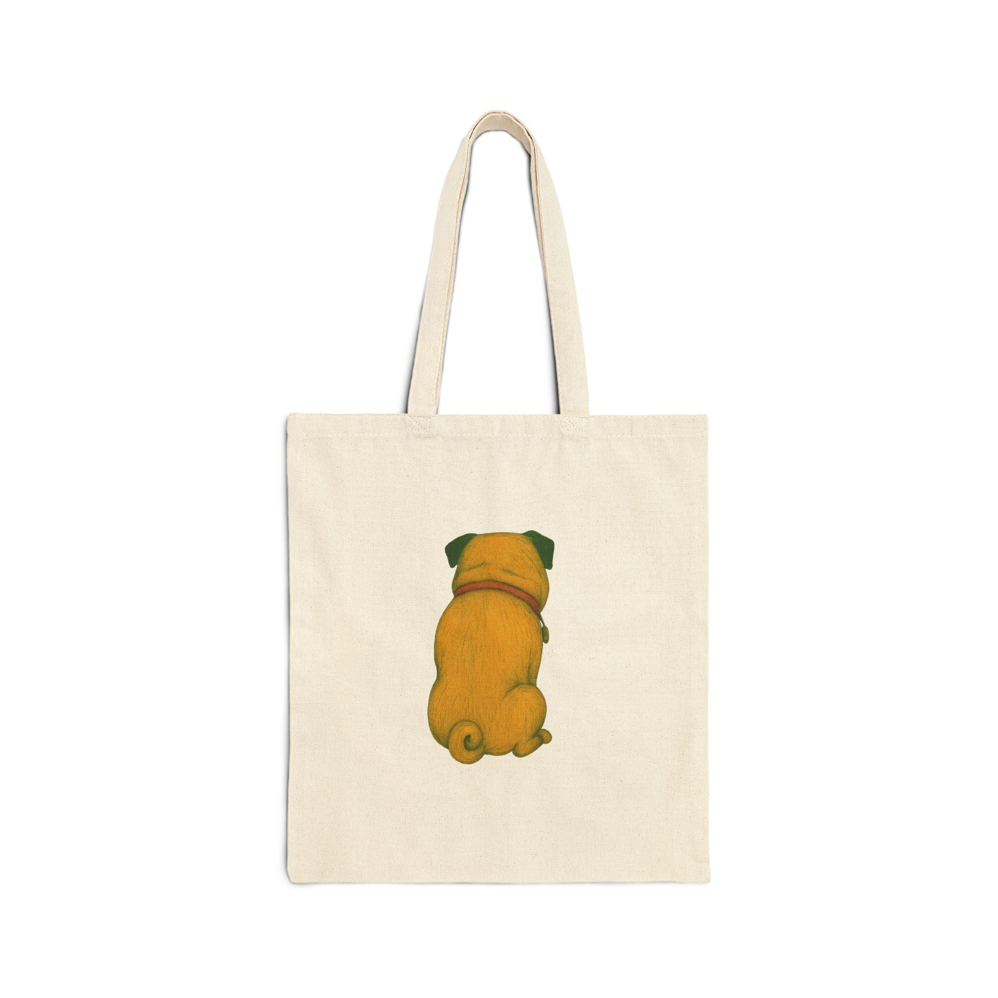 Paws&Peace (Pug)Cotton Canvas Tote Bag Printify