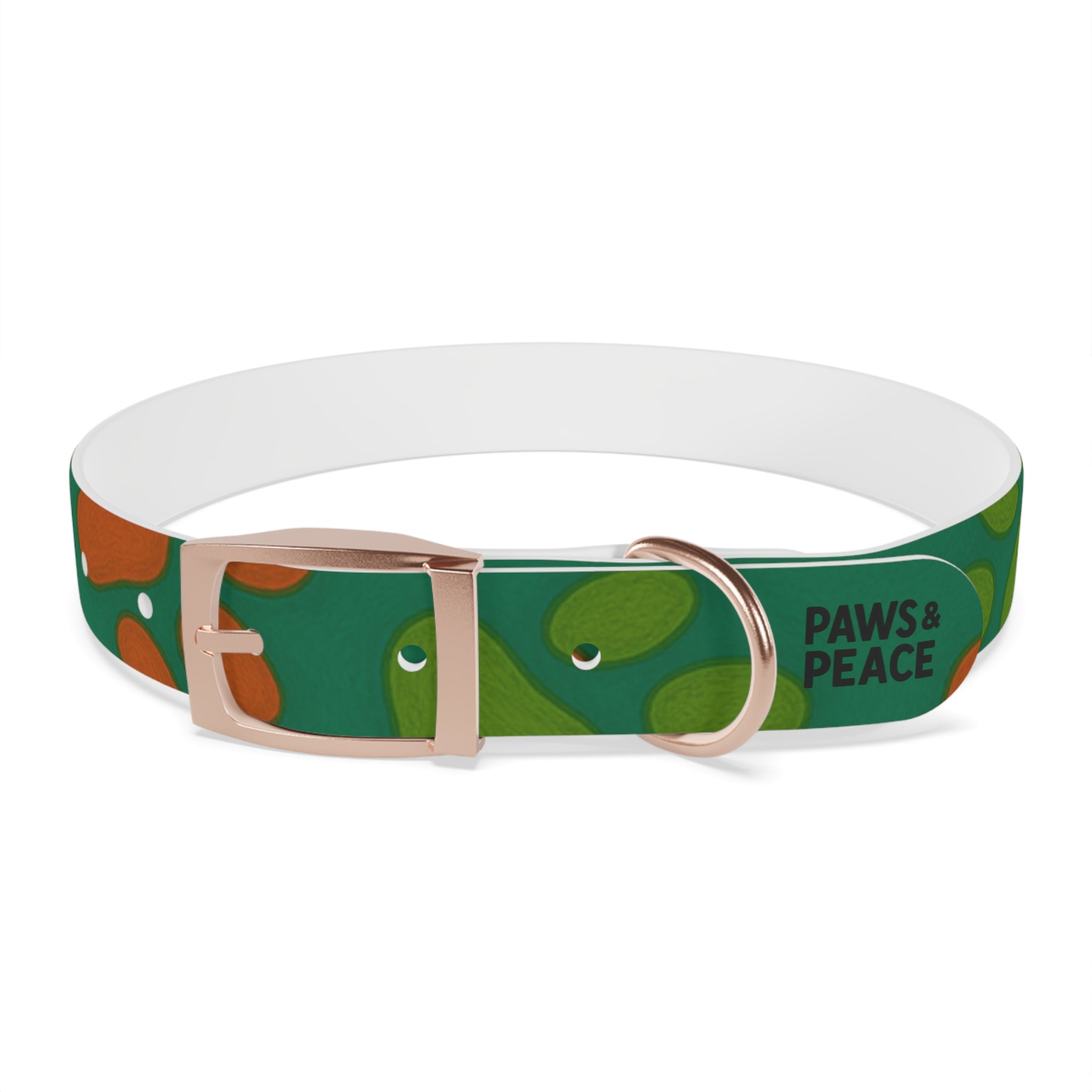 Stylish Dog Collar (green) | Paws & Peace Design Printify