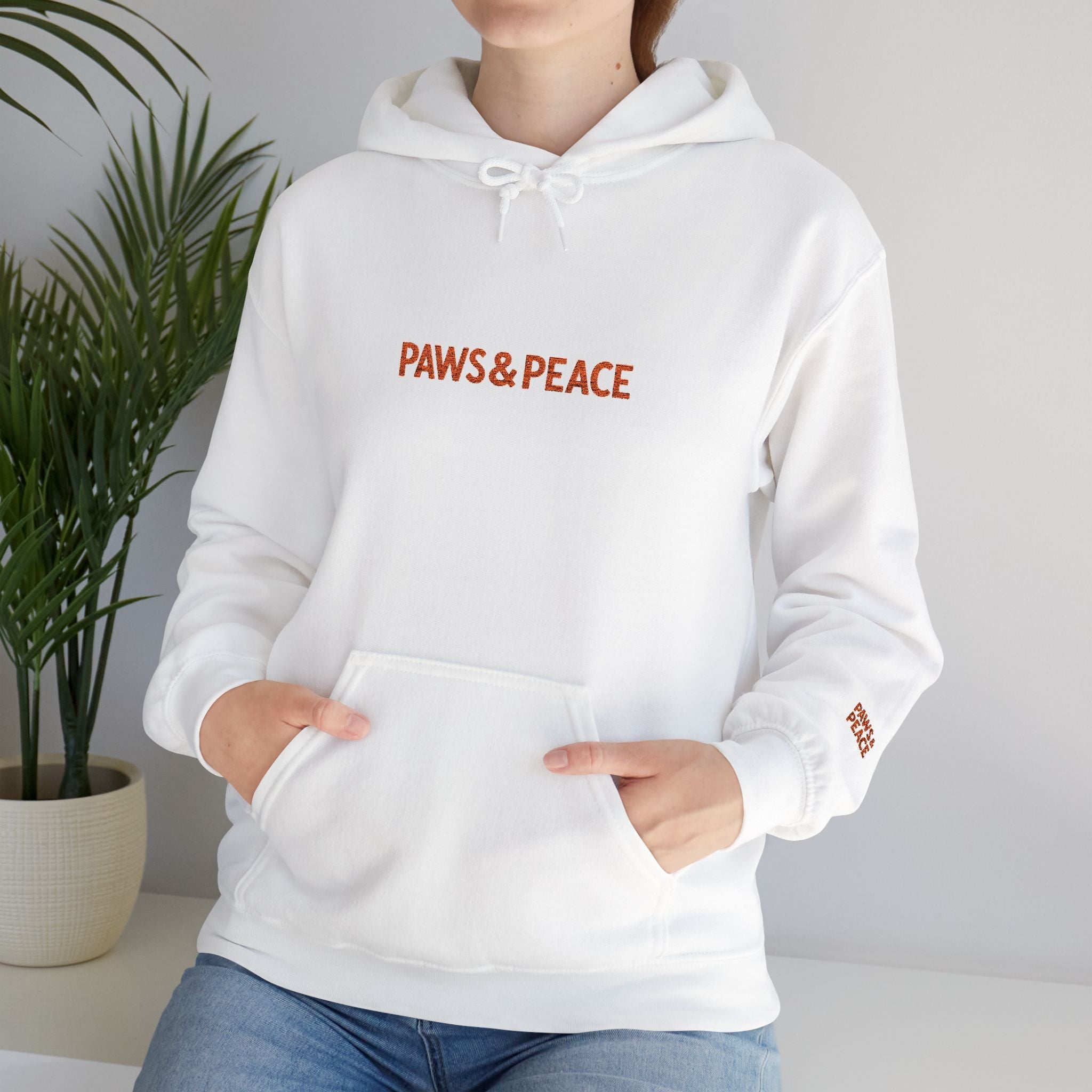 Unisex Paws & Peace Logo Hoodie by Paws&Peace Printify