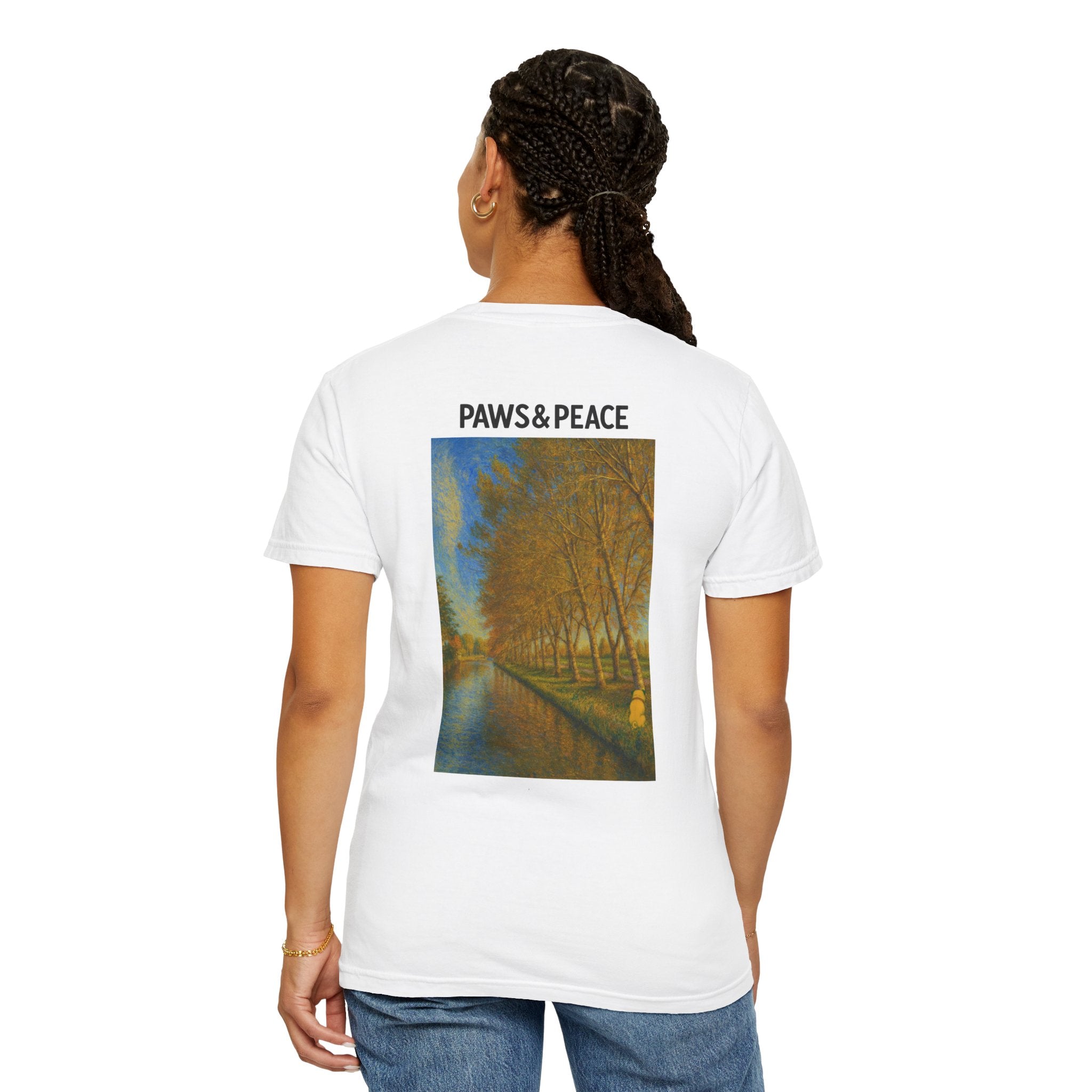 Unisex (Puggo) Reading in Almere T-Shirt by Paws&Peace Printify