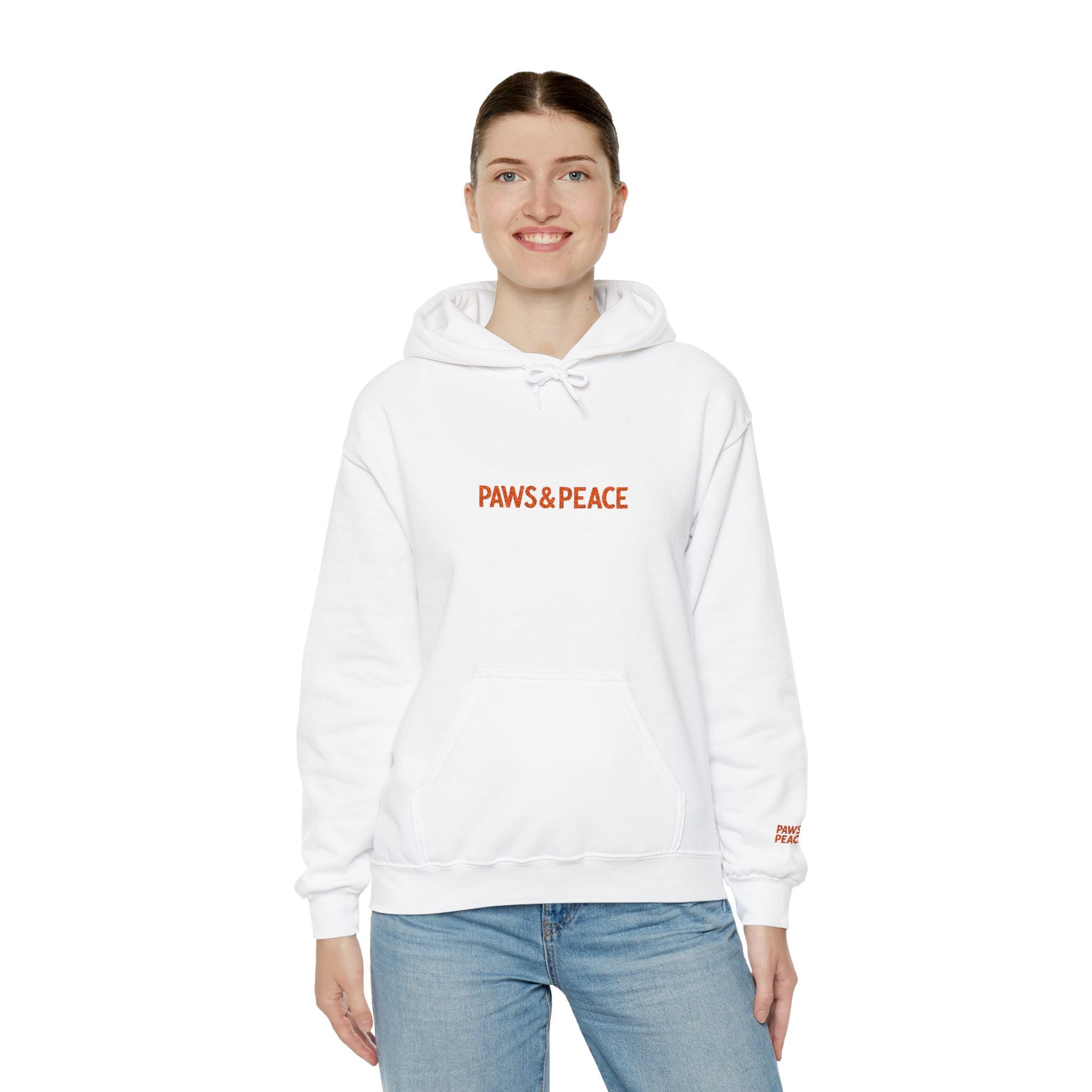 Unisex Paws & Peace Logo Hoodie by Paws&Peace Printify