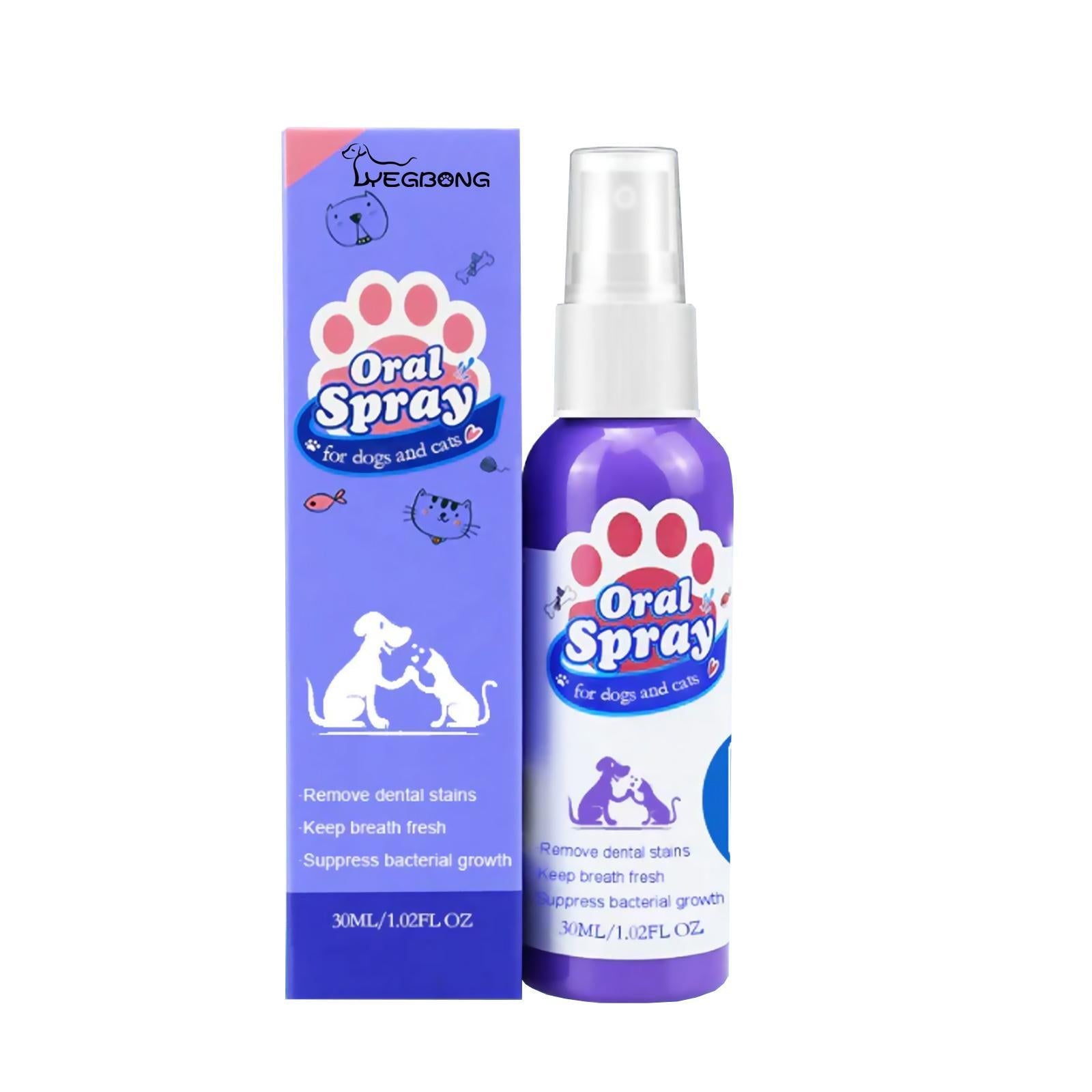 Yegebang Cat And Dog Teeth Cleaning Spray Pet Oral Cleaning Deodorizing Fresh Breath CJ