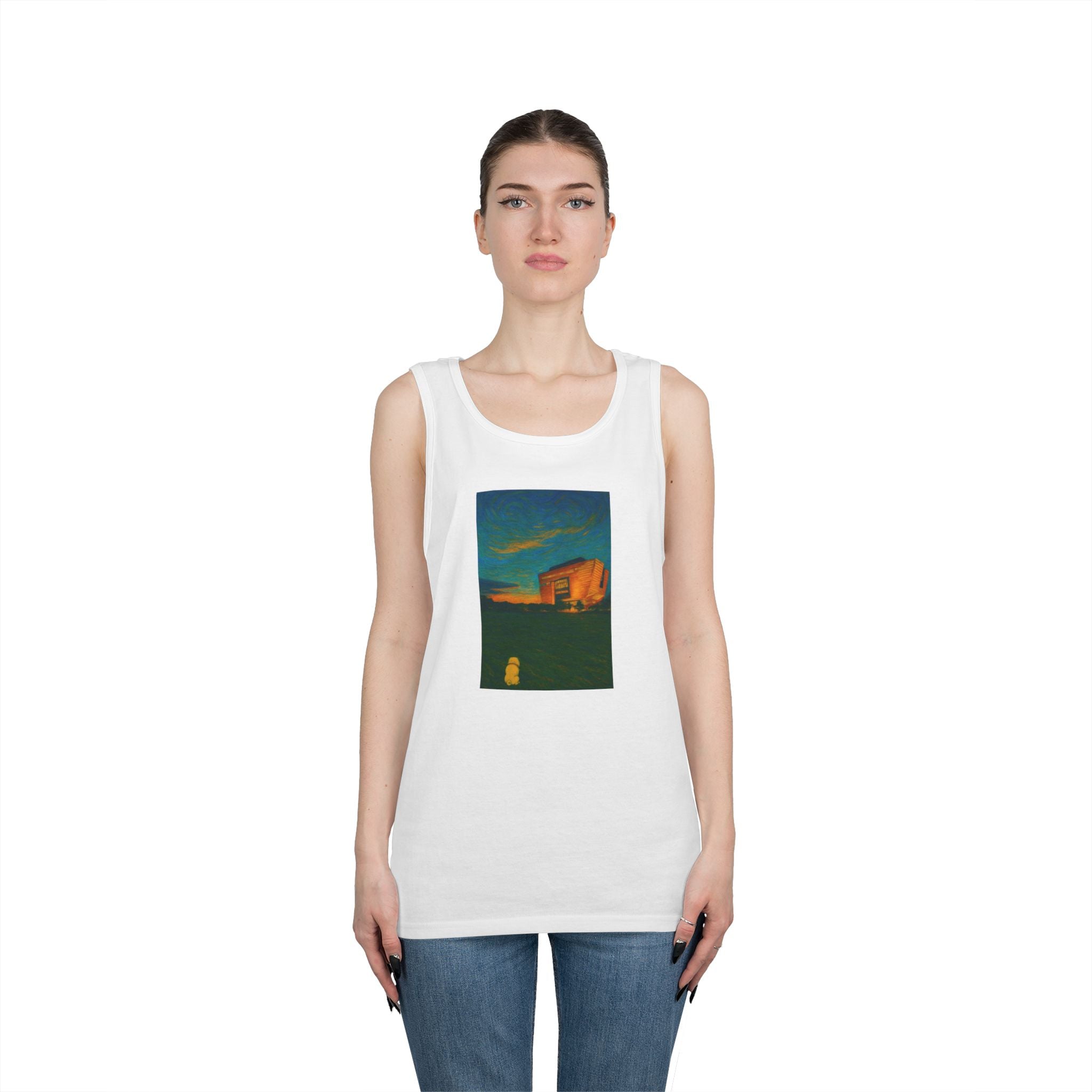Unisex Mango Sunset Tank Top by Paws&Peace Printify
