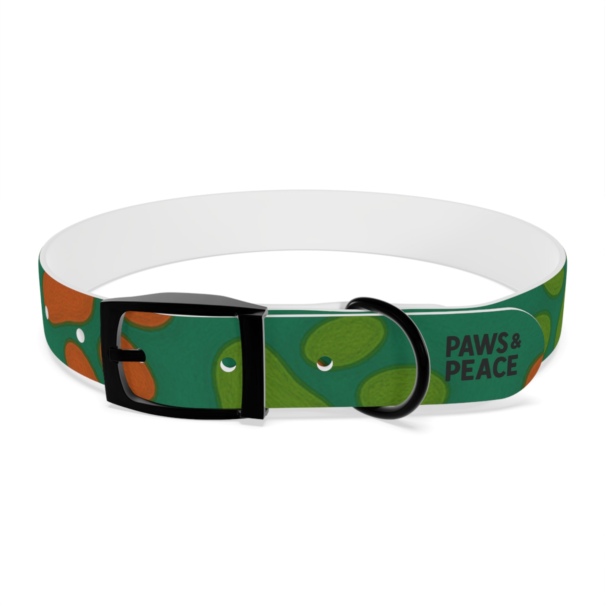 Stylish Dog Collar (green) | Paws & Peace Design Printify