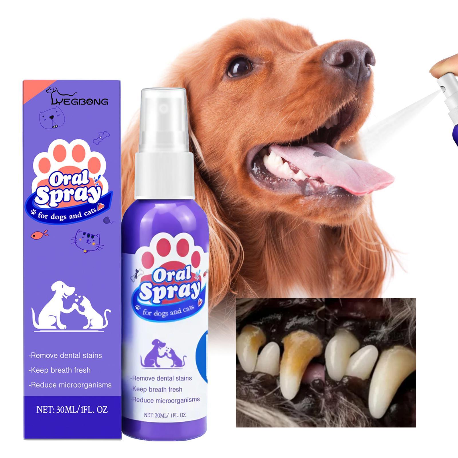 Yegebang Cat And Dog Teeth Cleaning Spray Pet Oral Cleaning Deodorizing Fresh Breath CJ