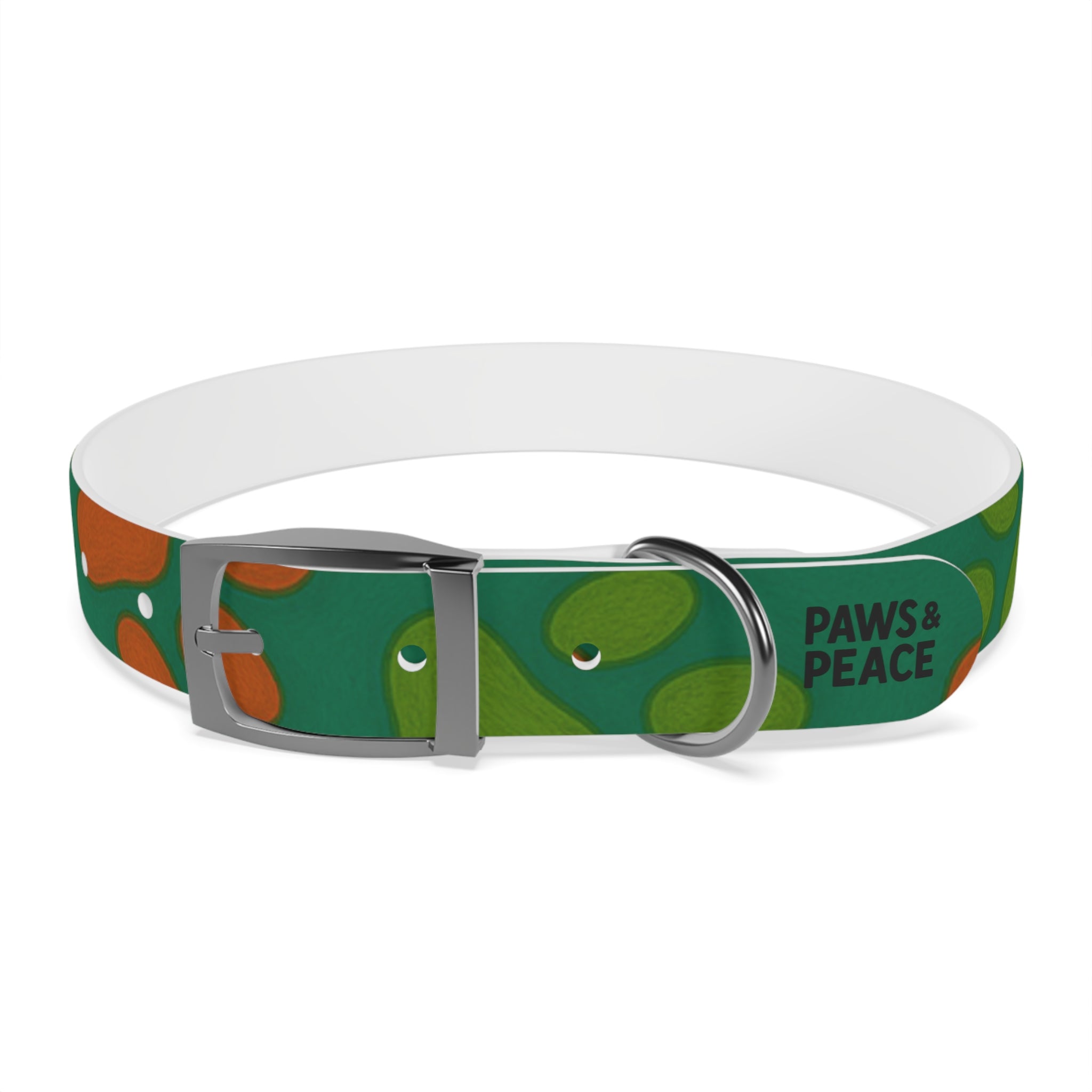 Stylish Dog Collar (green) | Paws & Peace Design Printify