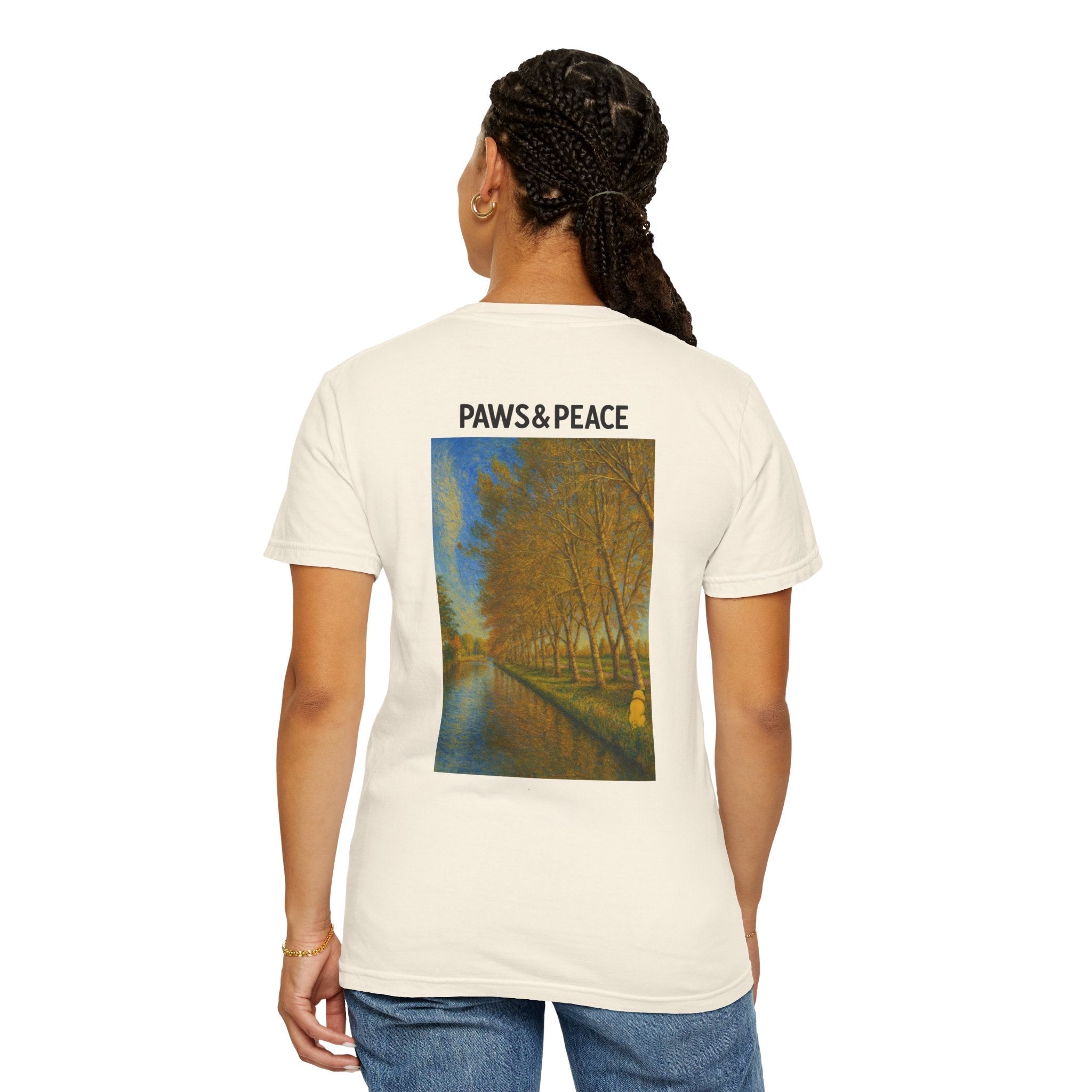 Unisex (Puggo) Reading in Almere T-Shirt by Paws&Peace Printify