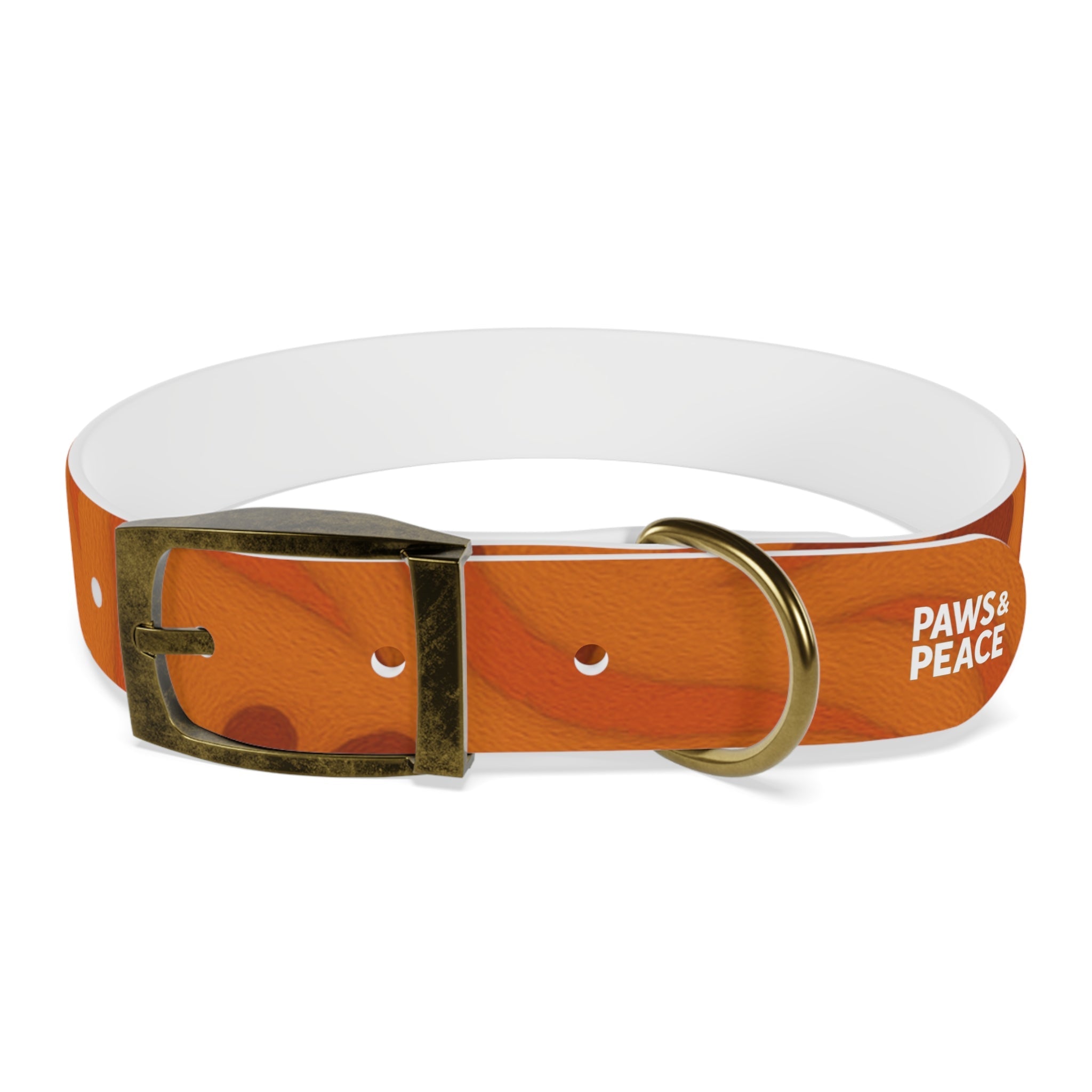 Stylish Pets Collar  (Orange) Paws&Peace Design Printify