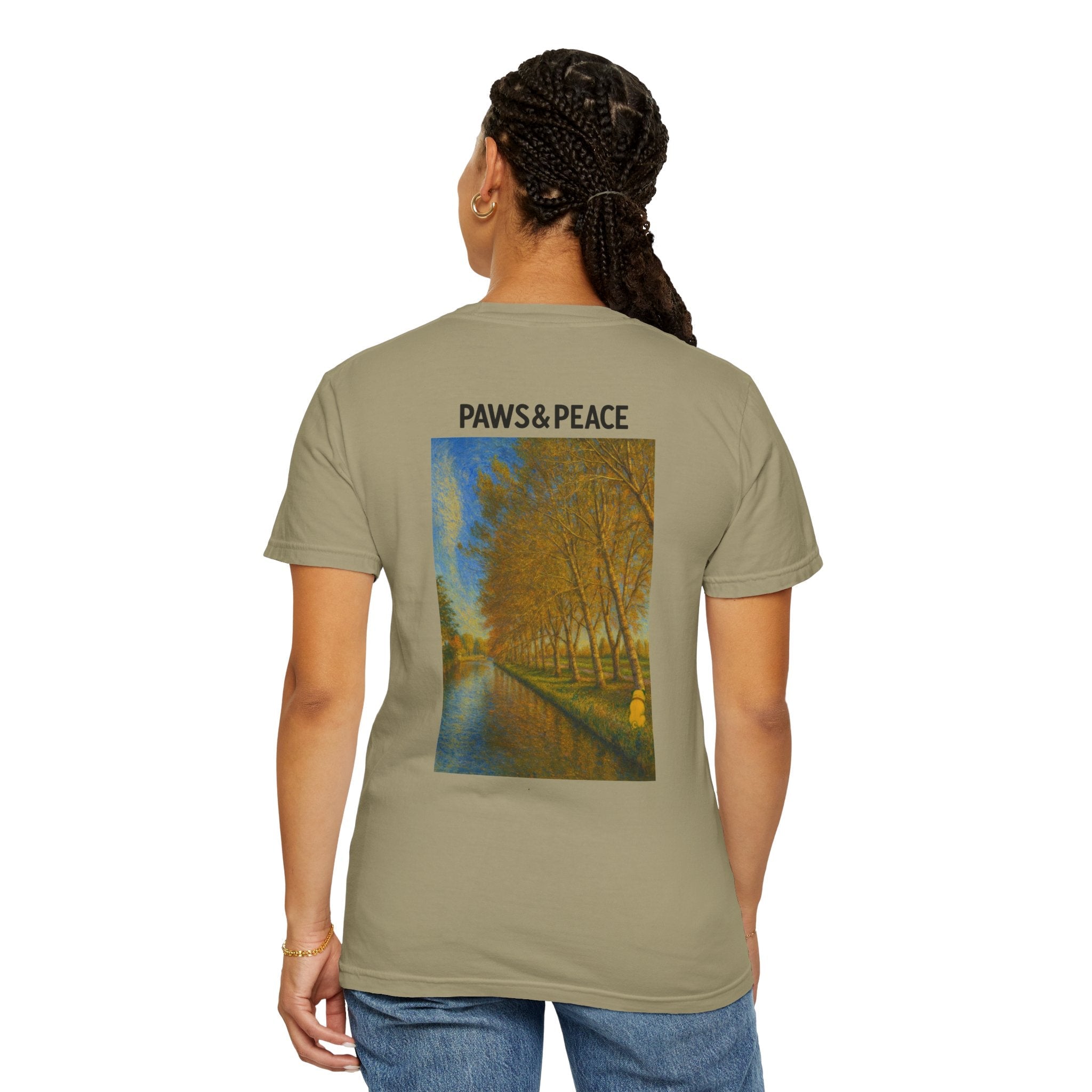Unisex (Puggo) Reading in Almere T-Shirt by Paws&Peace Printify