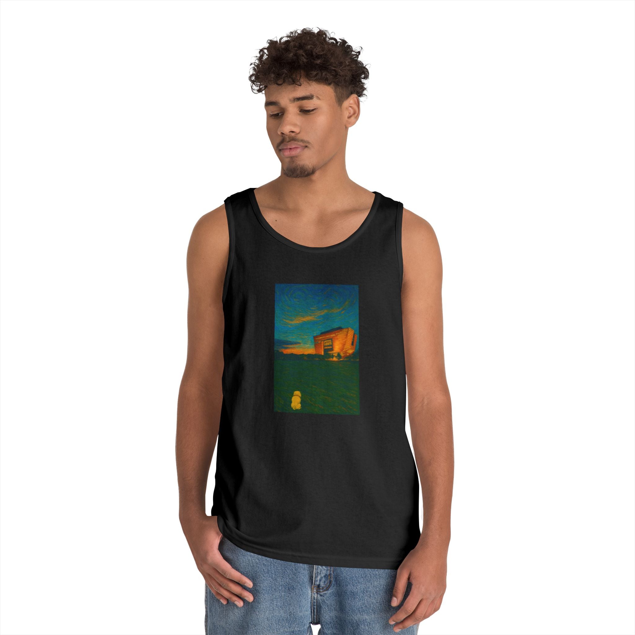Unisex Mango Sunset Tank Top by Paws&Peace Printify