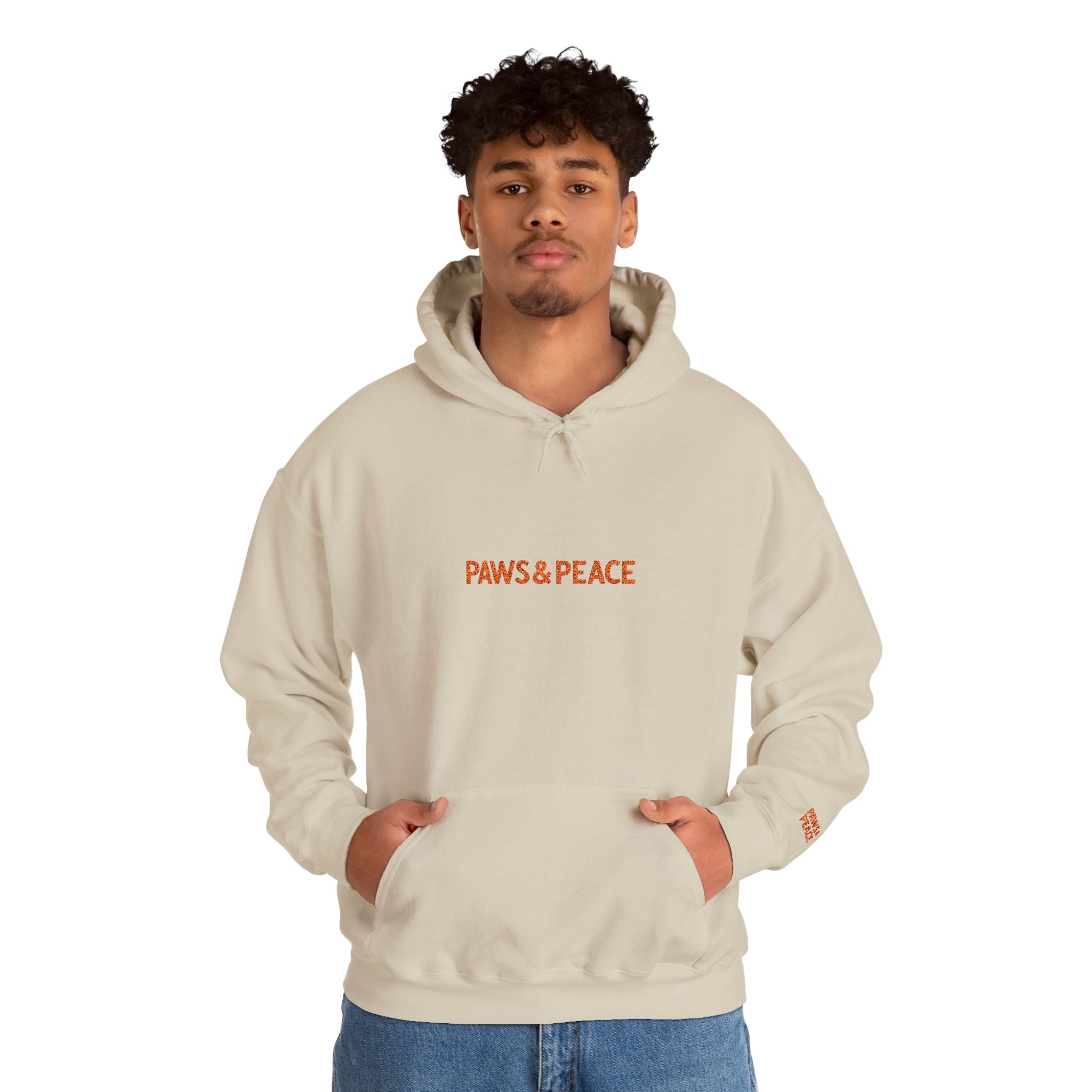 Unisex Paws & Peace Logo Hoodie by Paws&Peace Printify
