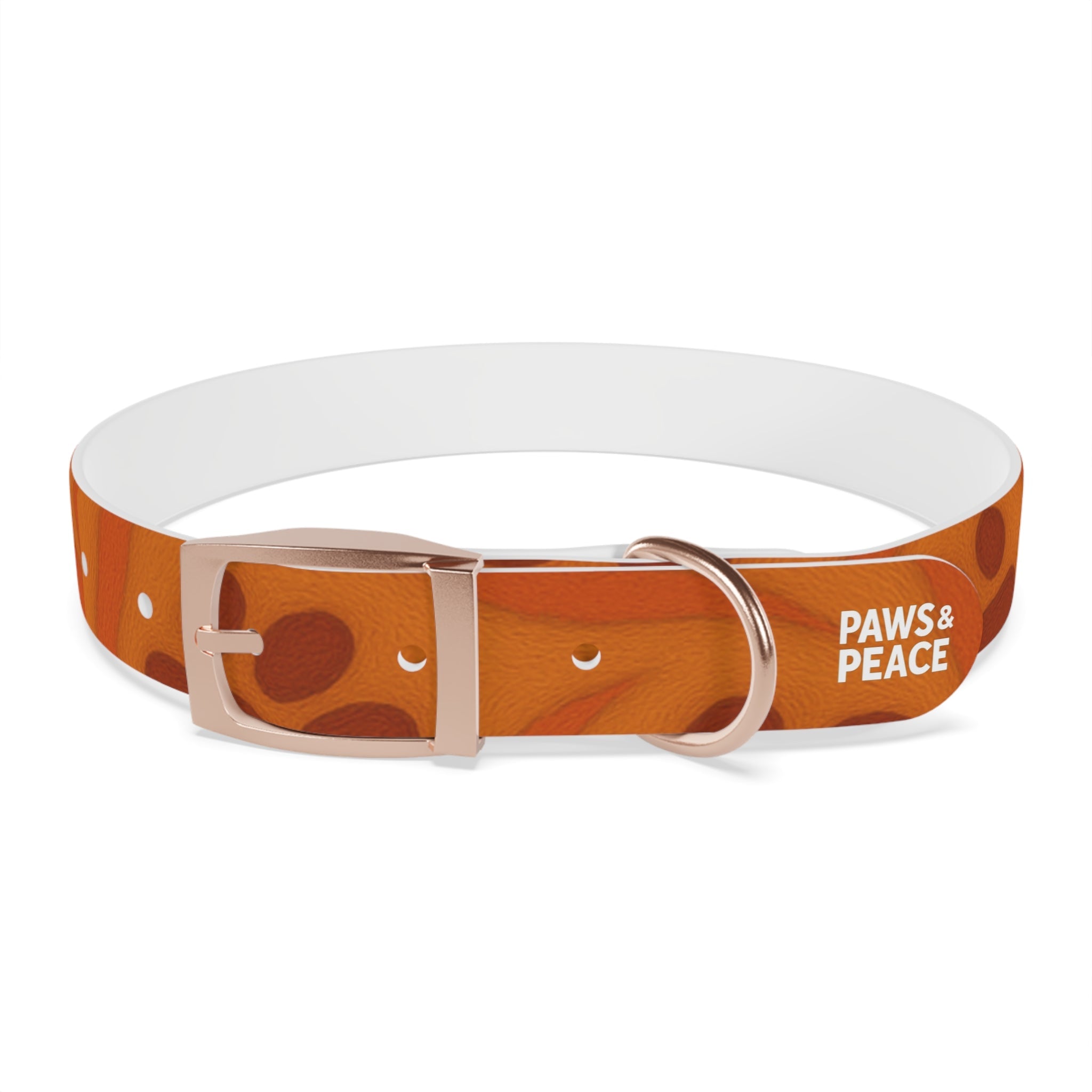 Stylish Pets Collar  (Orange) Paws&Peace Design Printify