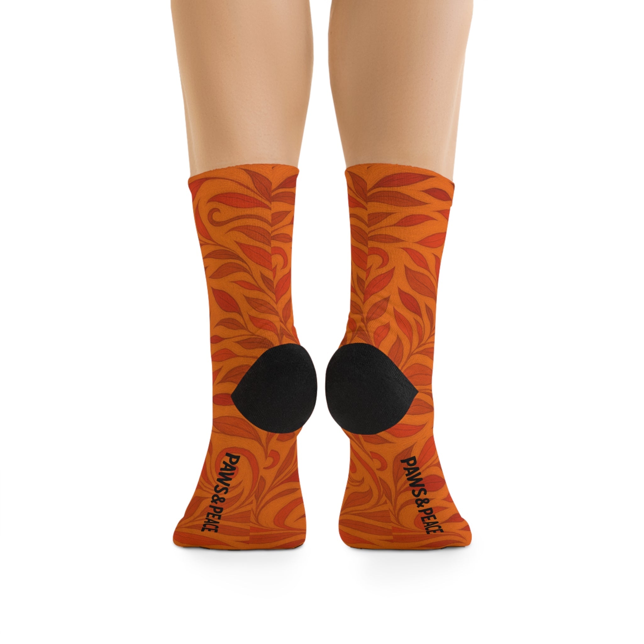 Paws&Peace Eco-Friendly Socks for Nature (Orange) Printify