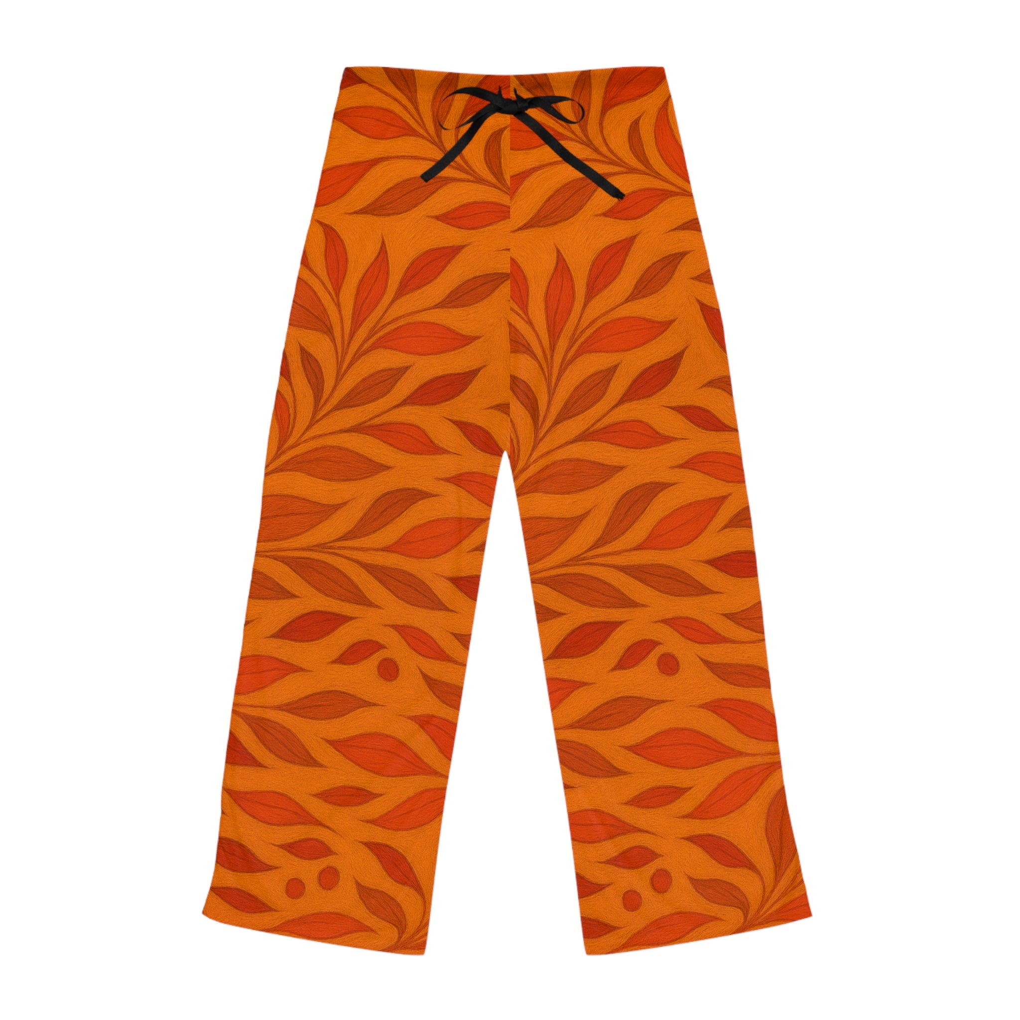 Orange leaf Women's Pajama Pants Printify