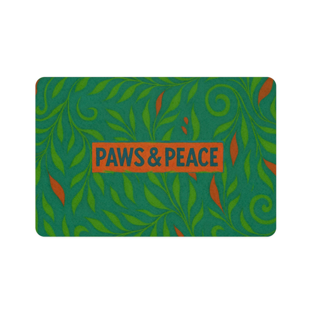 Paws & Peace Pet Food Mat | Eco-Friendly Pet Mat Printify