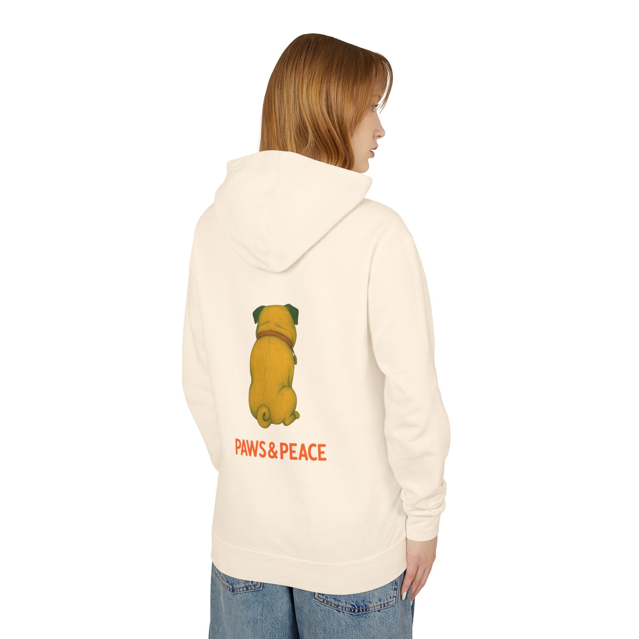 Unisex (Puggo) Lightweight Hoodie by Paws&Peace Printify