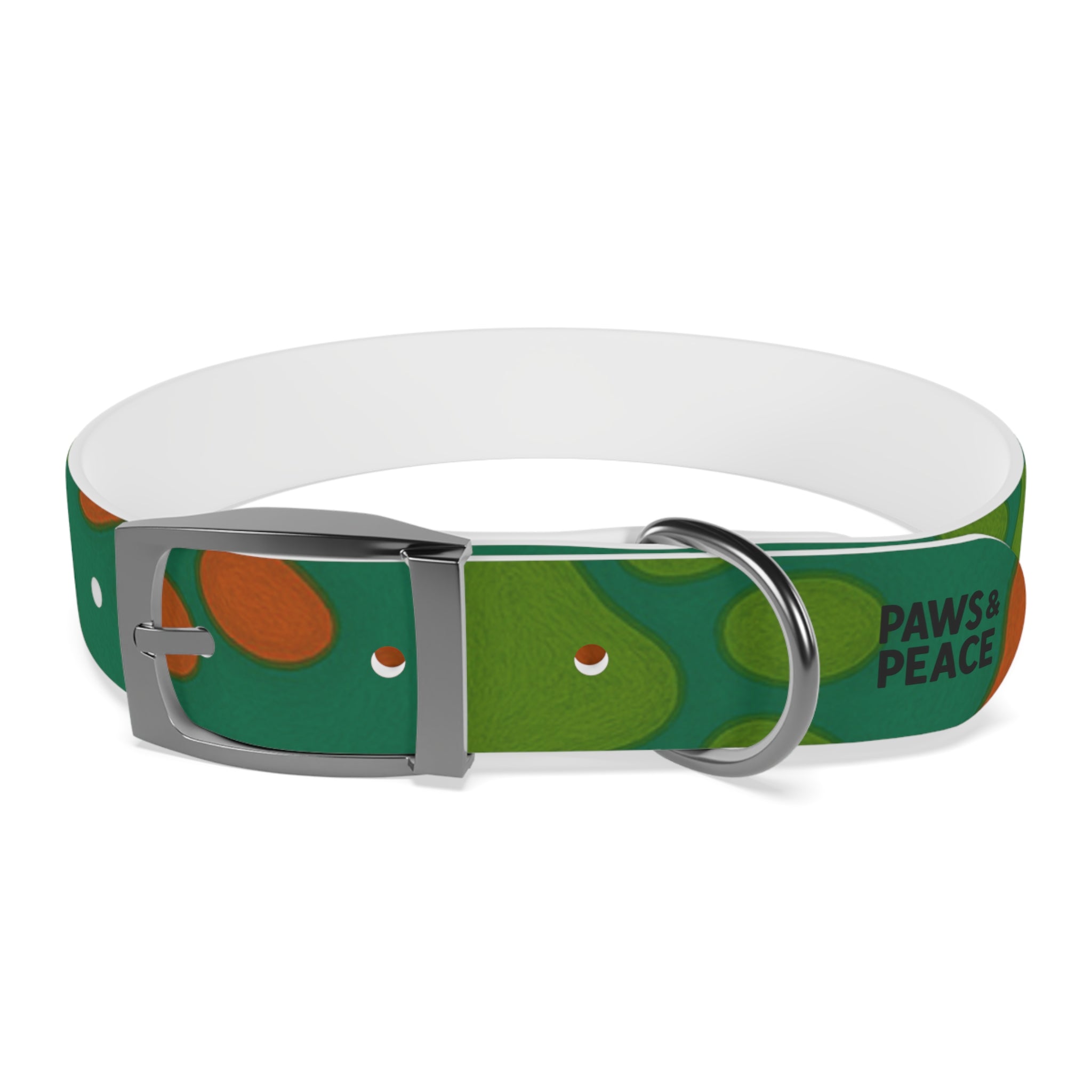 Stylish Dog Collar (green) | Paws & Peace Design Printify