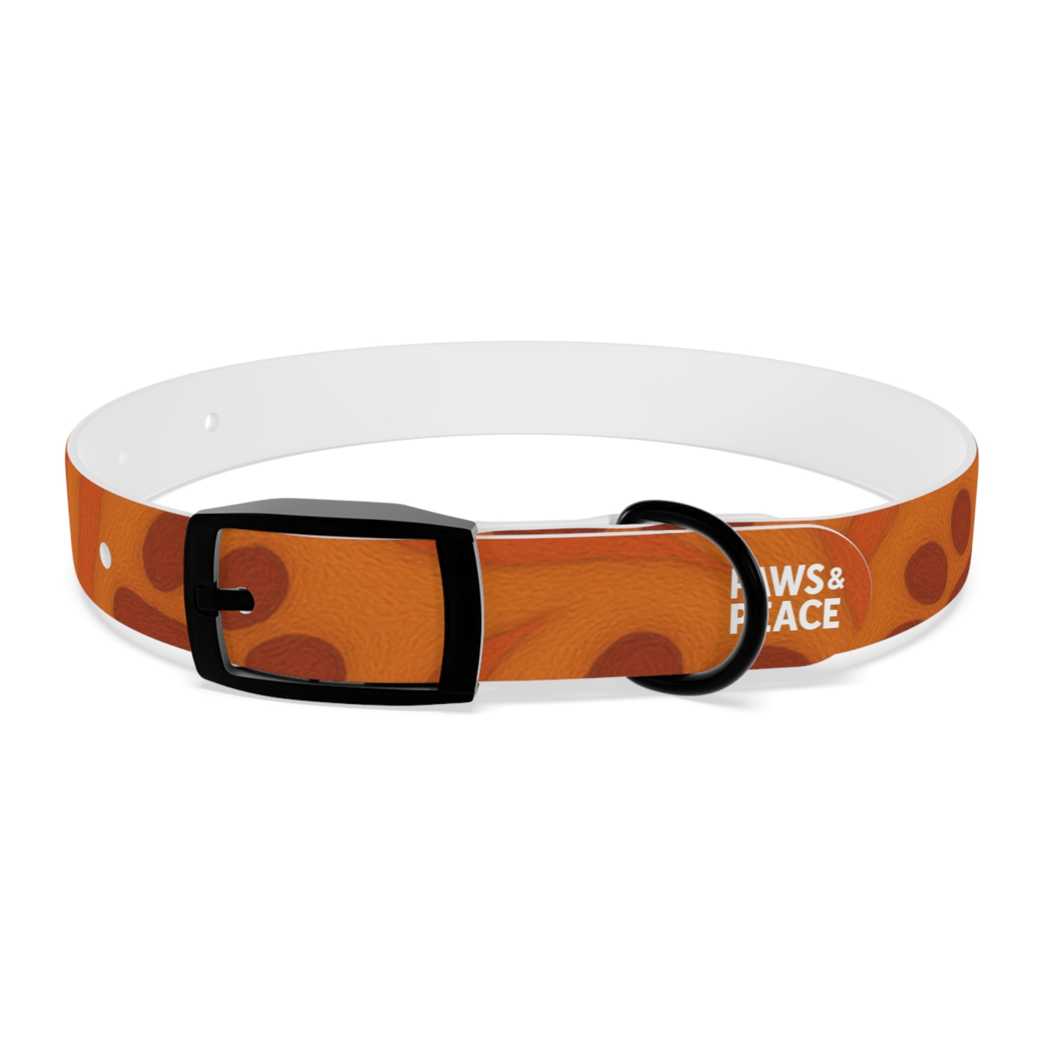 Stylish Pets Collar  (Orange) Paws&Peace Design Printify