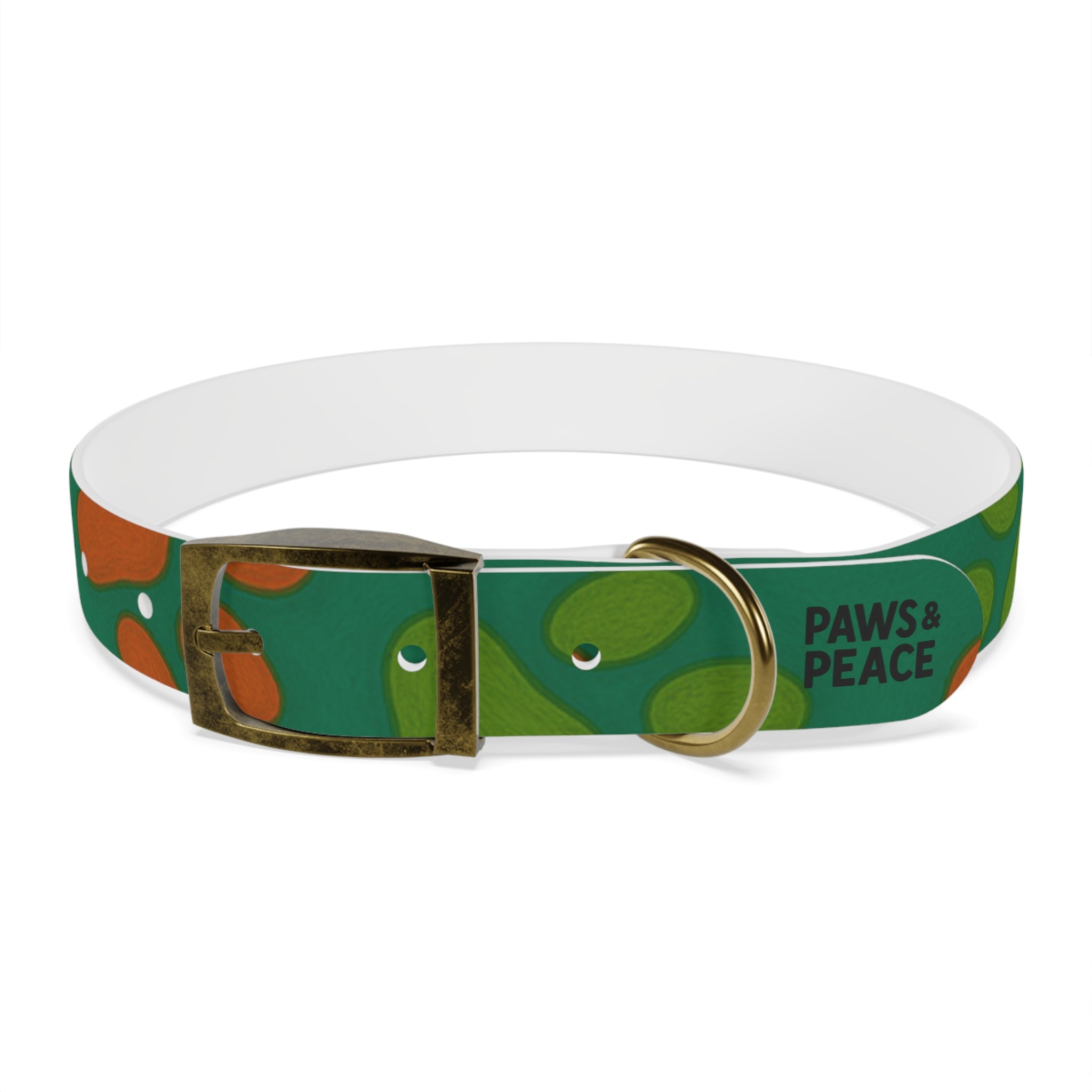 Stylish Dog Collar (green) | Paws & Peace Design Printify