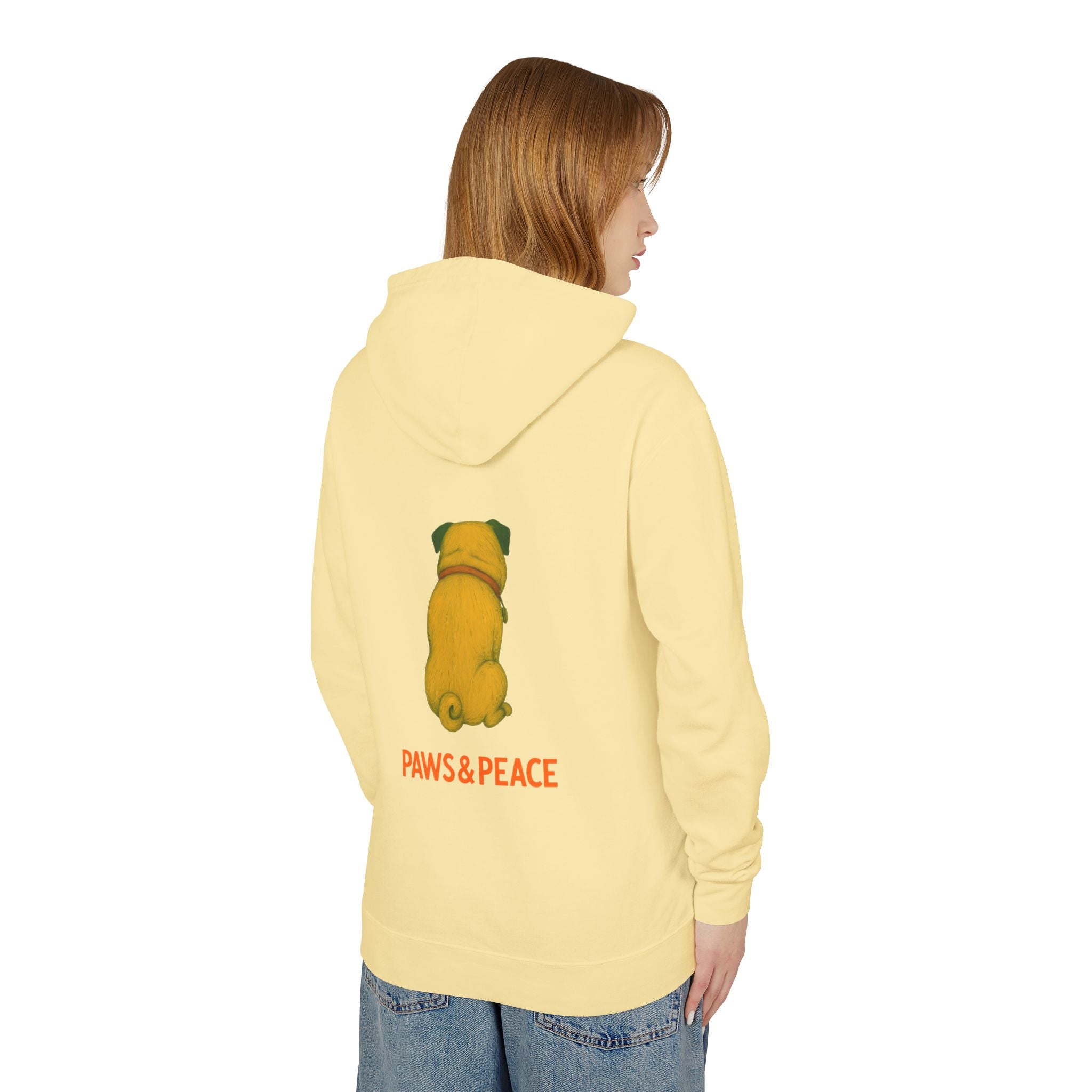 Unisex (Puggo) Lightweight Hoodie by Paws&Peace Printify