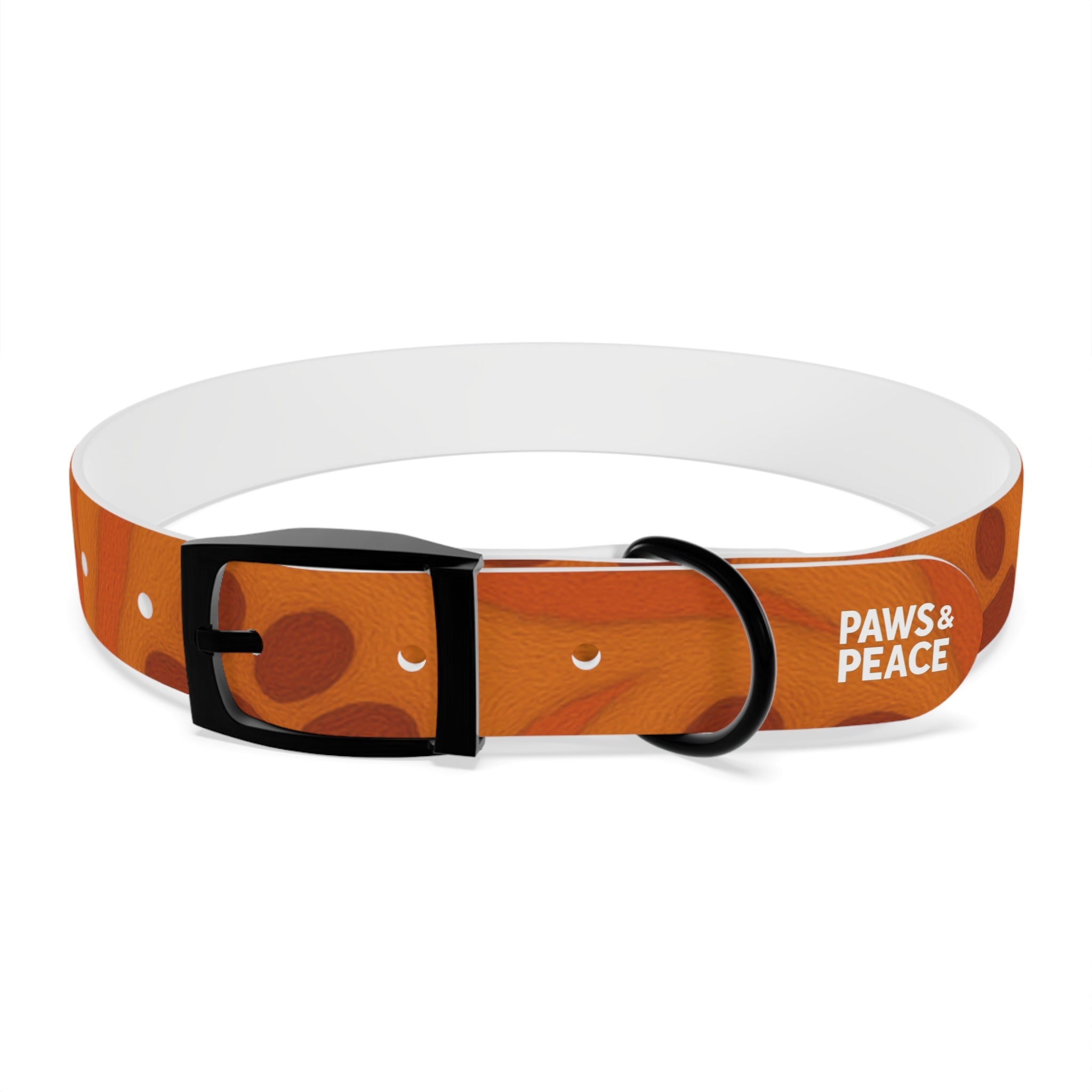 Stylish Pets Collar  (Orange) Paws&Peace Design Printify