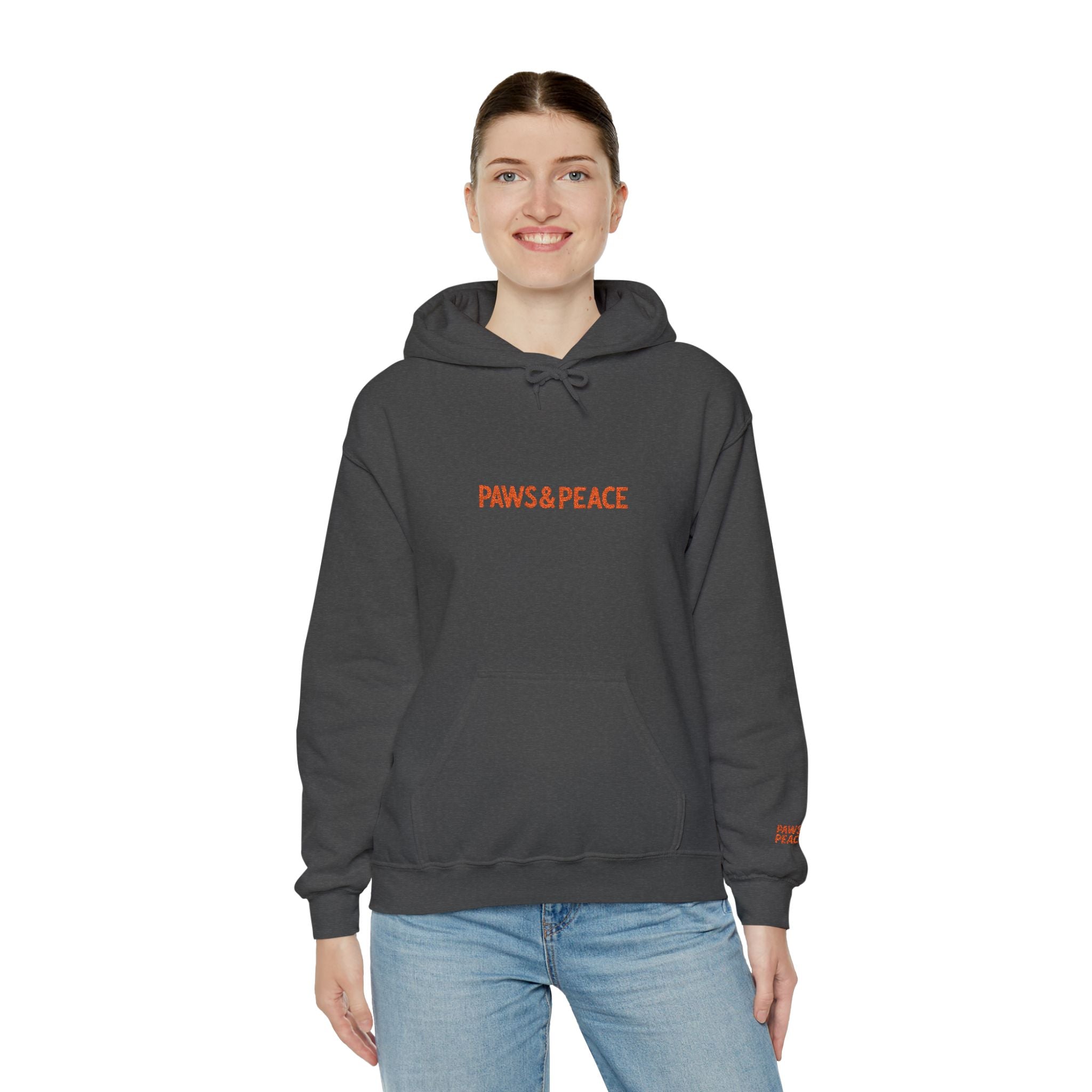 Unisex Paws & Peace Logo Hoodie by Paws&Peace Printify