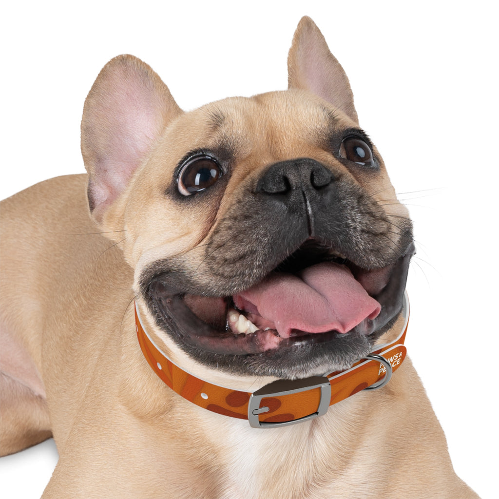 Stylish Pets Collar  (Orange) Paws&Peace Design Printify