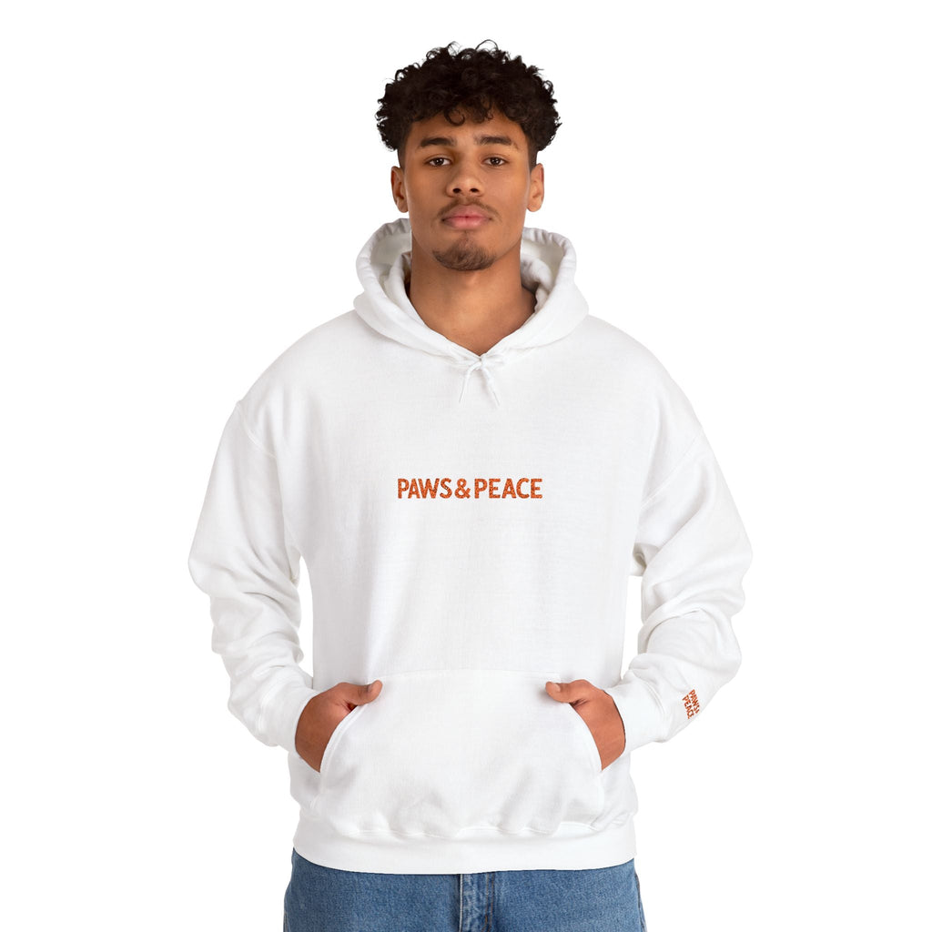 Unisex Paws & Peace Logo Hoodie by Paws&Peace Printify