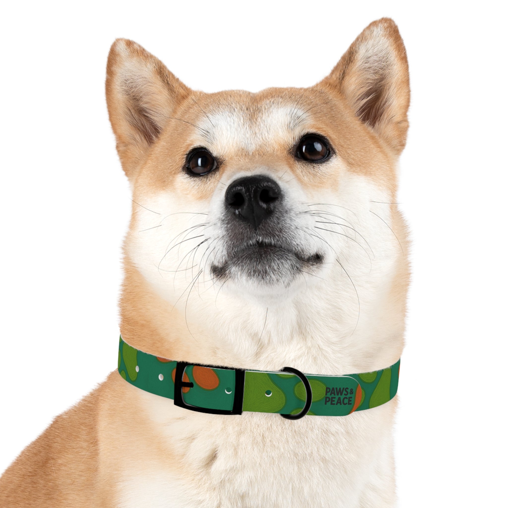Stylish Dog Collar (green) | Paws & Peace Design Printify