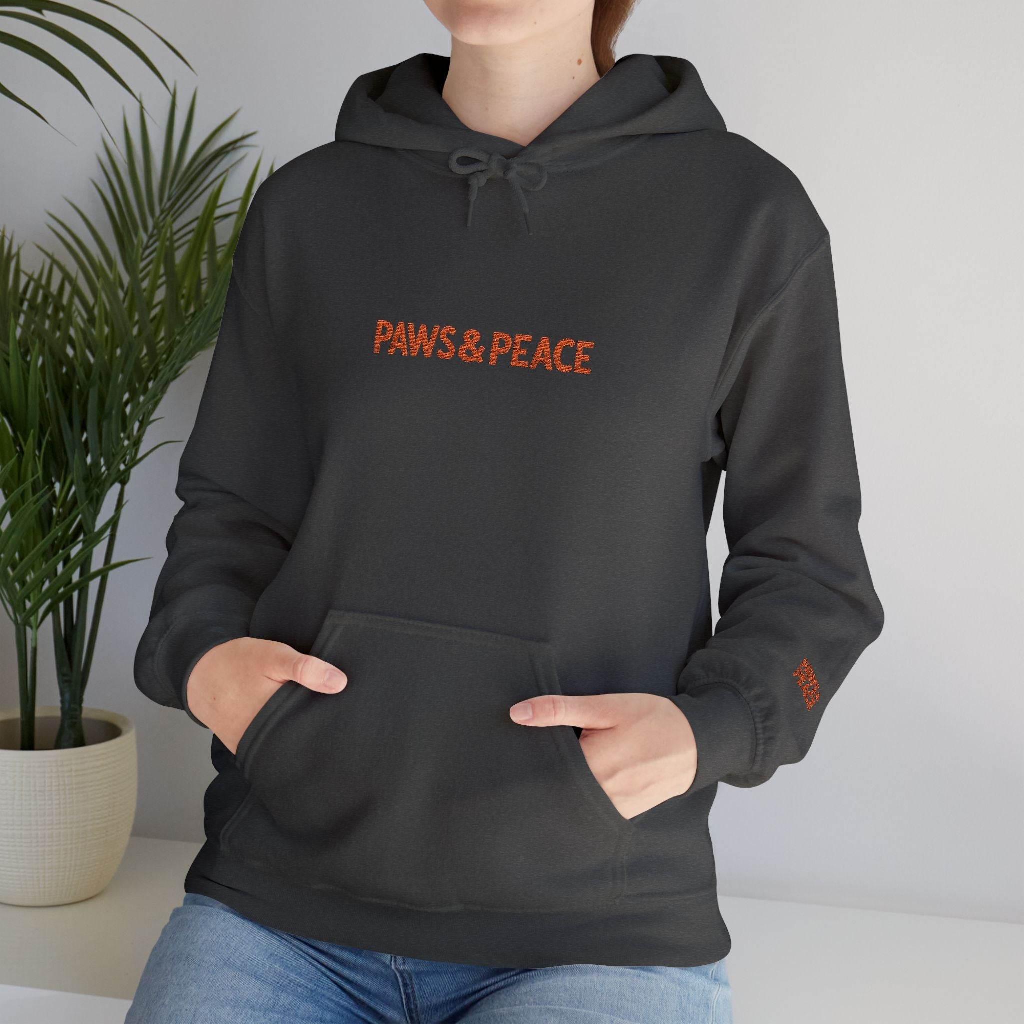 Unisex Paws & Peace Logo Hoodie by Paws&Peace Printify