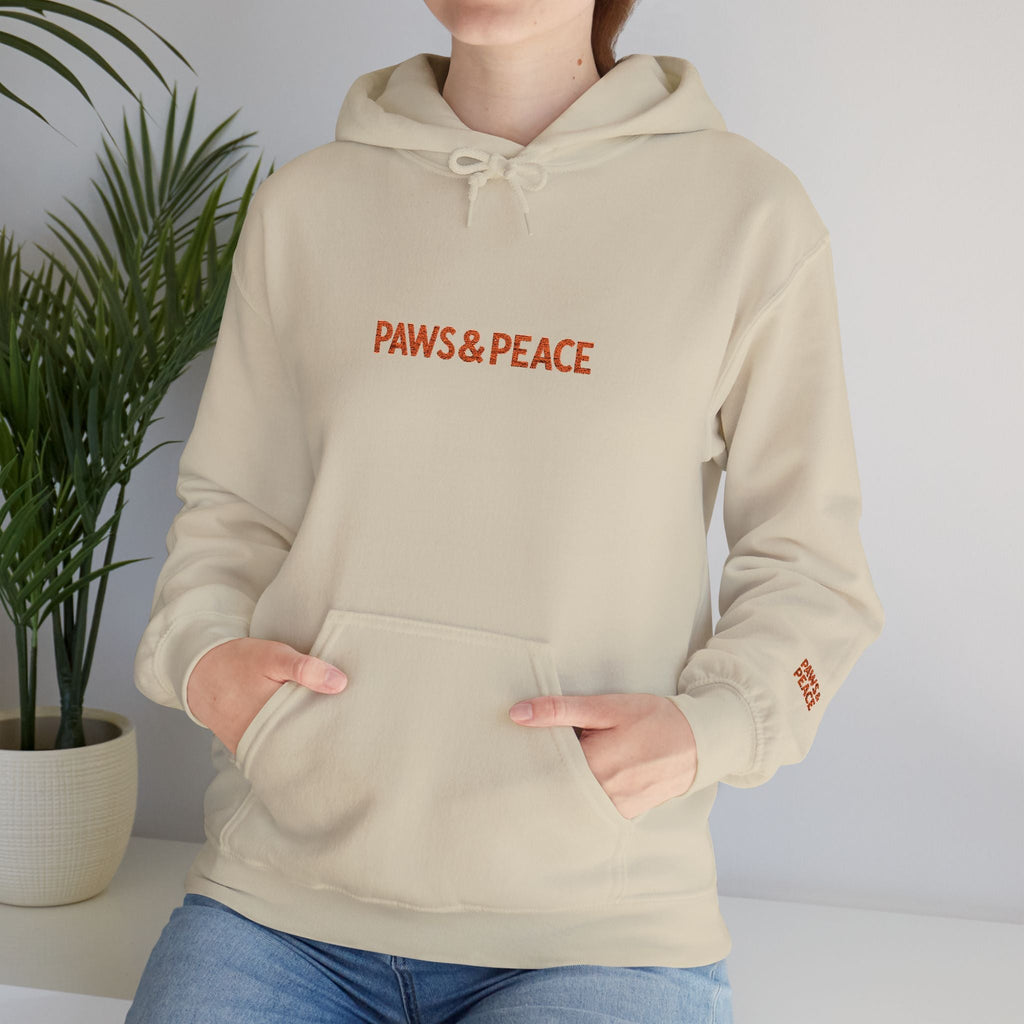 Unisex Paws & Peace Logo Hoodie by Paws&Peace Printify