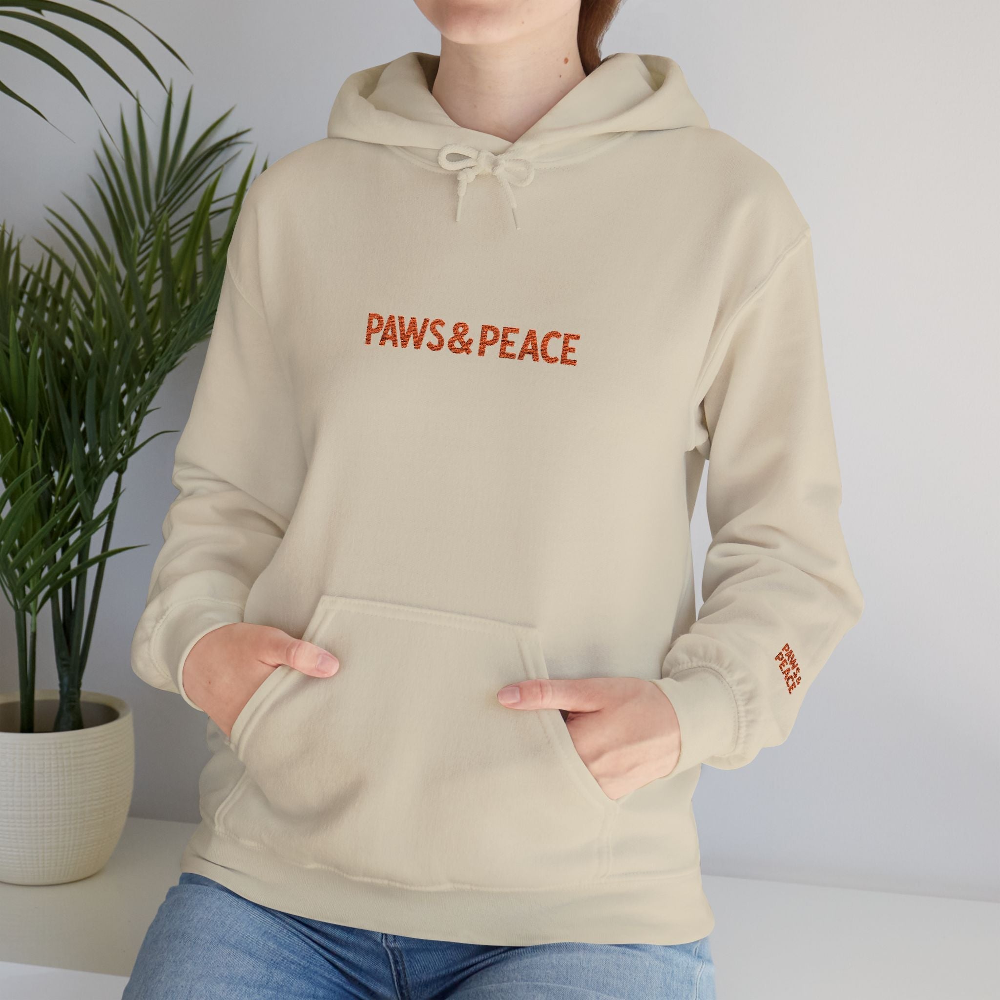 Unisex Paws & Peace Logo Hoodie by Paws&Peace Printify