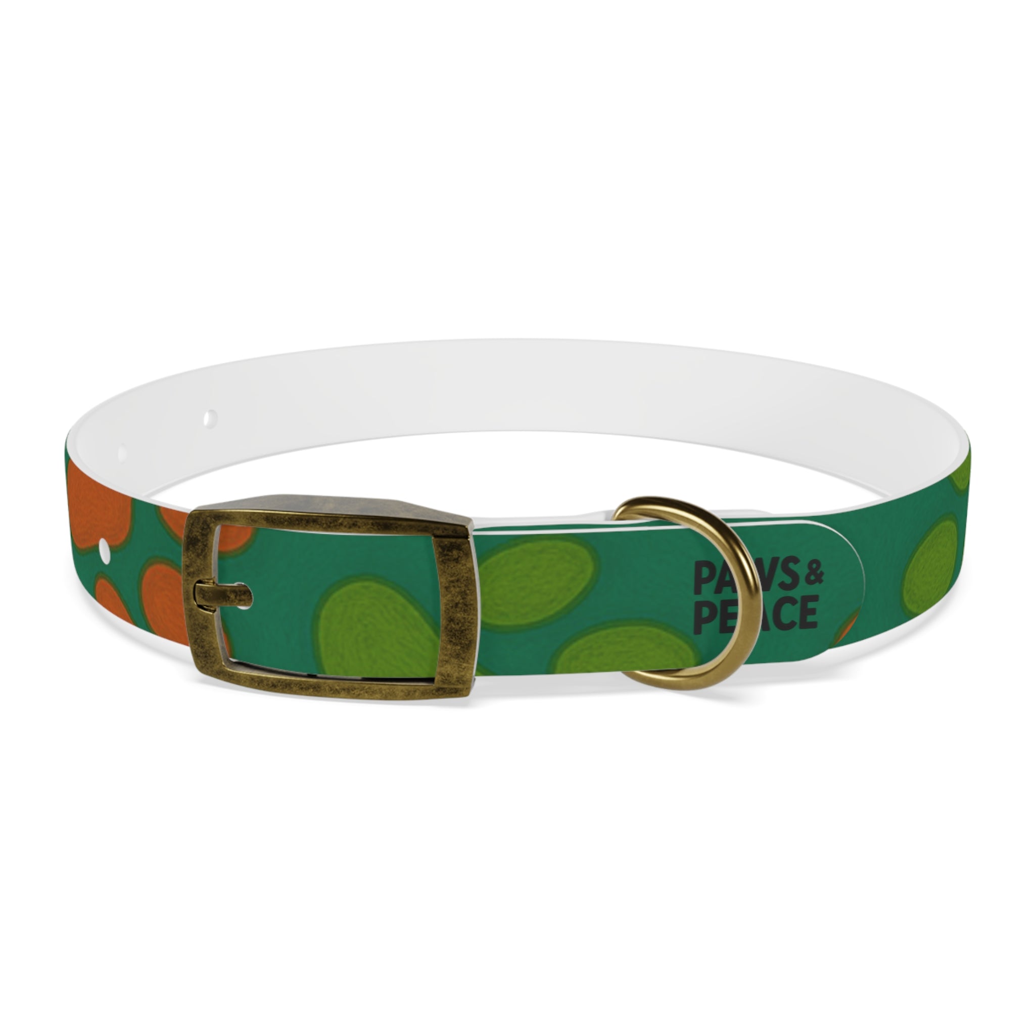Stylish Dog Collar (green) | Paws & Peace Design Printify