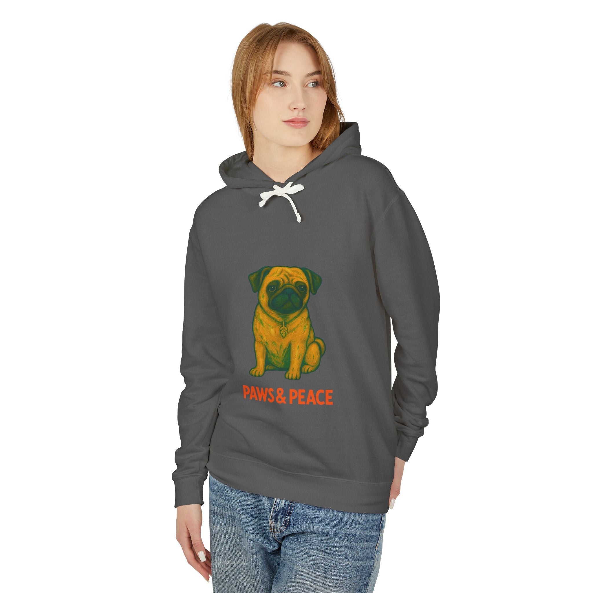Unisex (Puggo) Lightweight Hoodie by Paws&Peace Printify