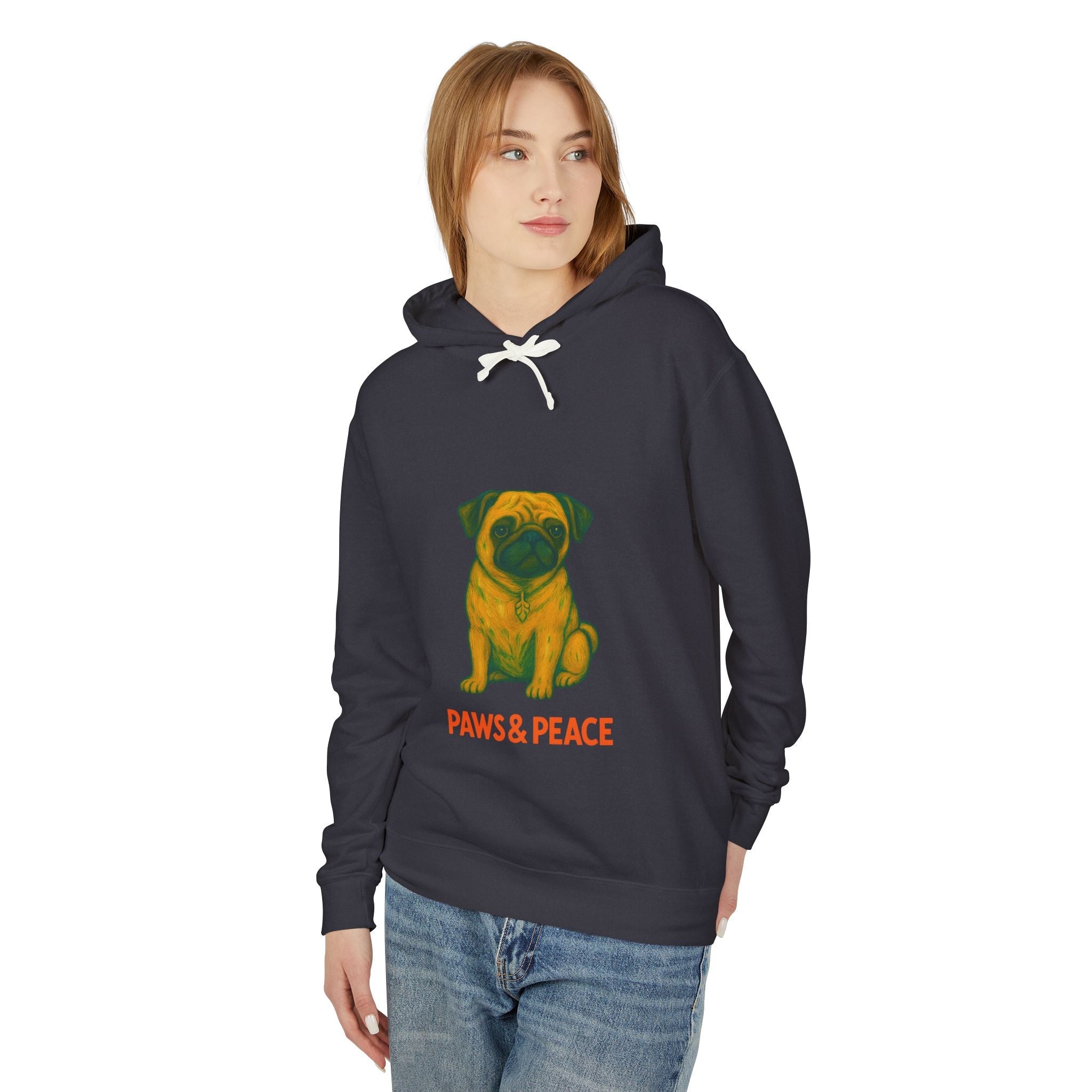 Unisex (Puggo) Lightweight Hoodie by Paws&Peace Printify