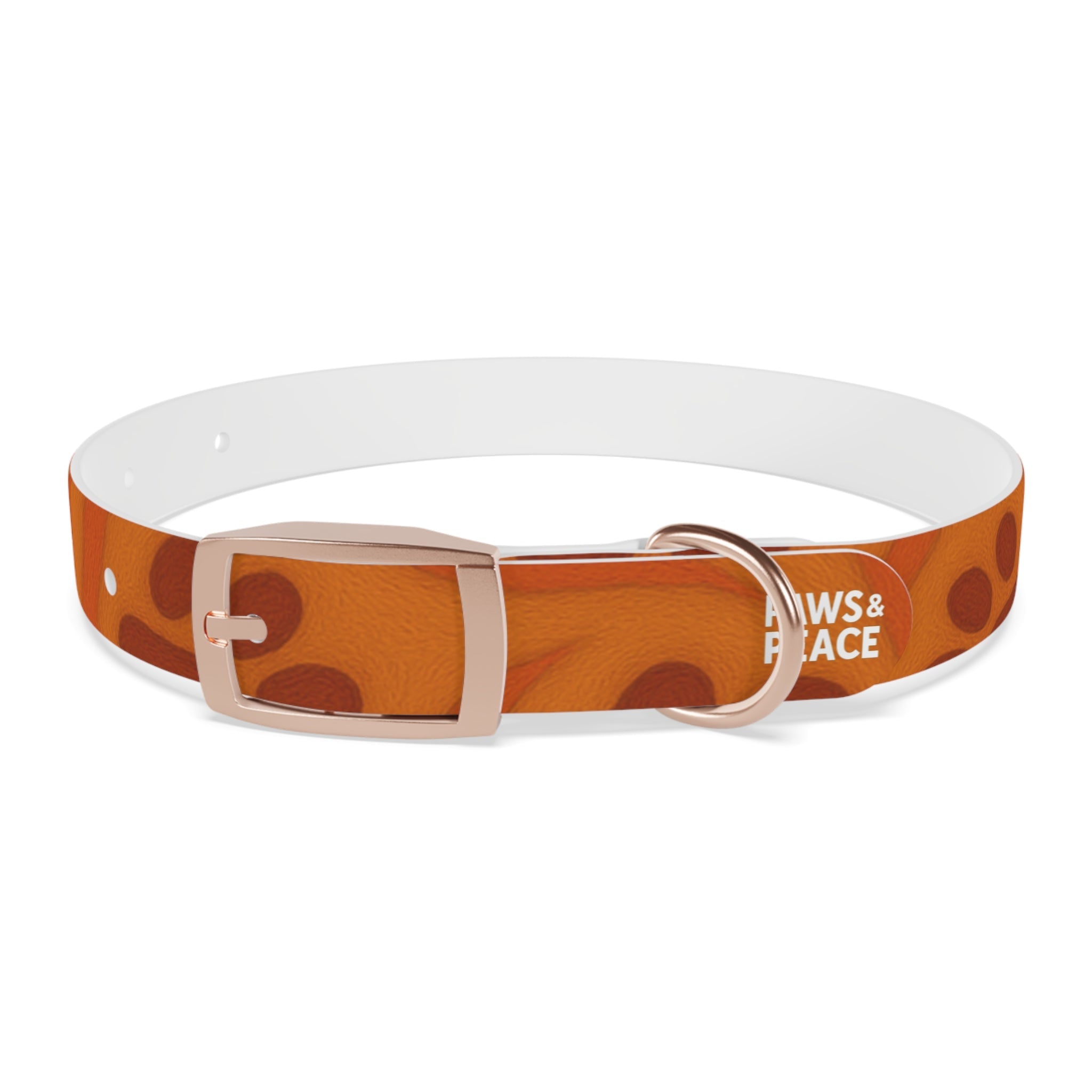 Stylish Pets Collar  (Orange) Paws&Peace Design Printify