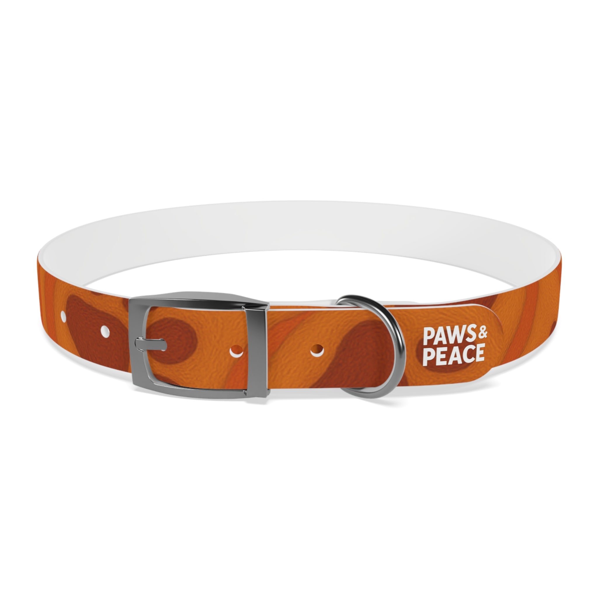 Stylish Pets Collar  (Orange) Paws&Peace Design Printify
