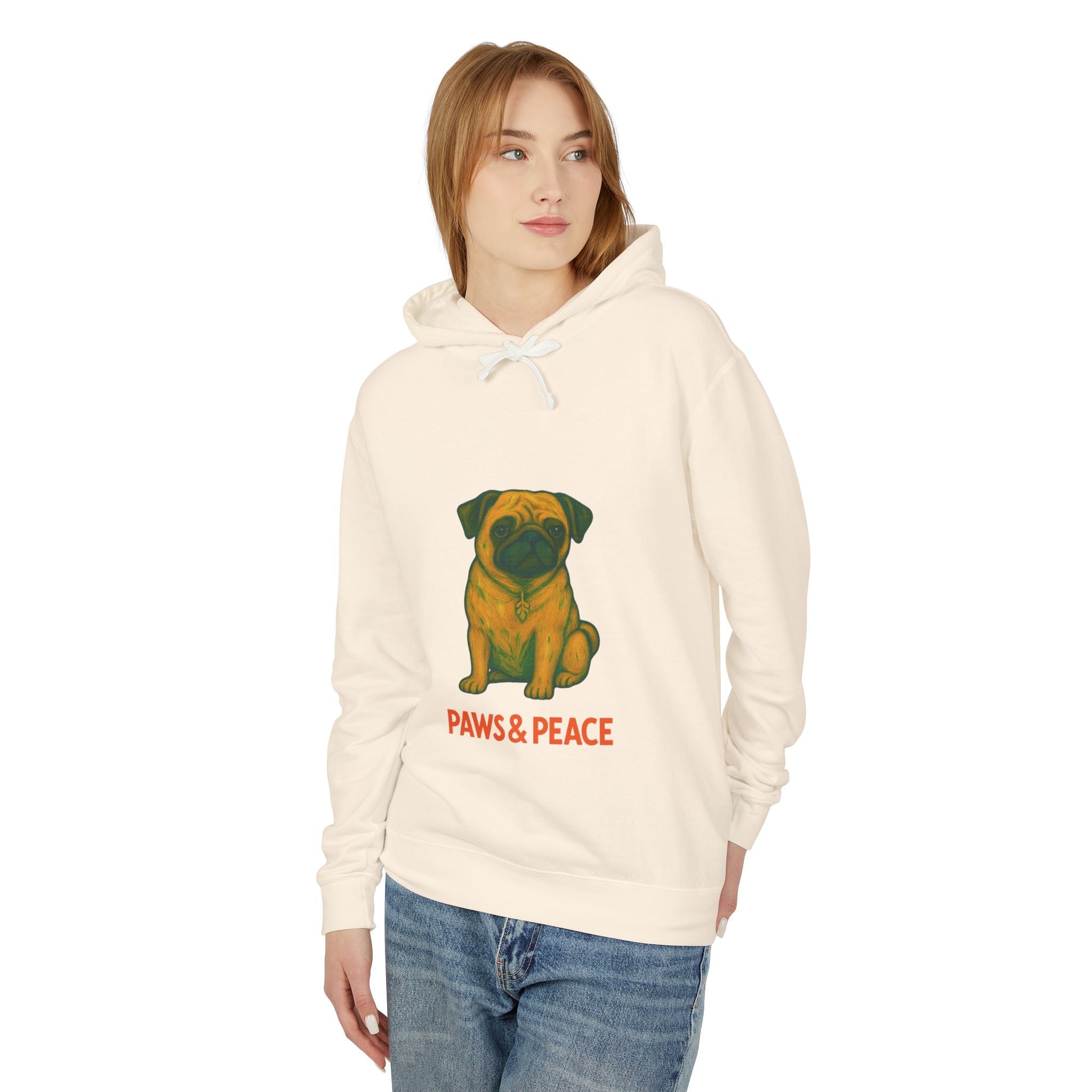 Unisex (Puggo) Lightweight Hoodie by Paws&Peace Printify