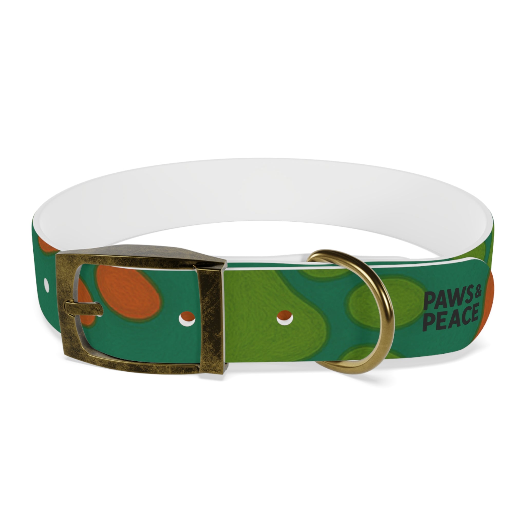 Stylish Dog Collar (green) | Paws & Peace Design Printify