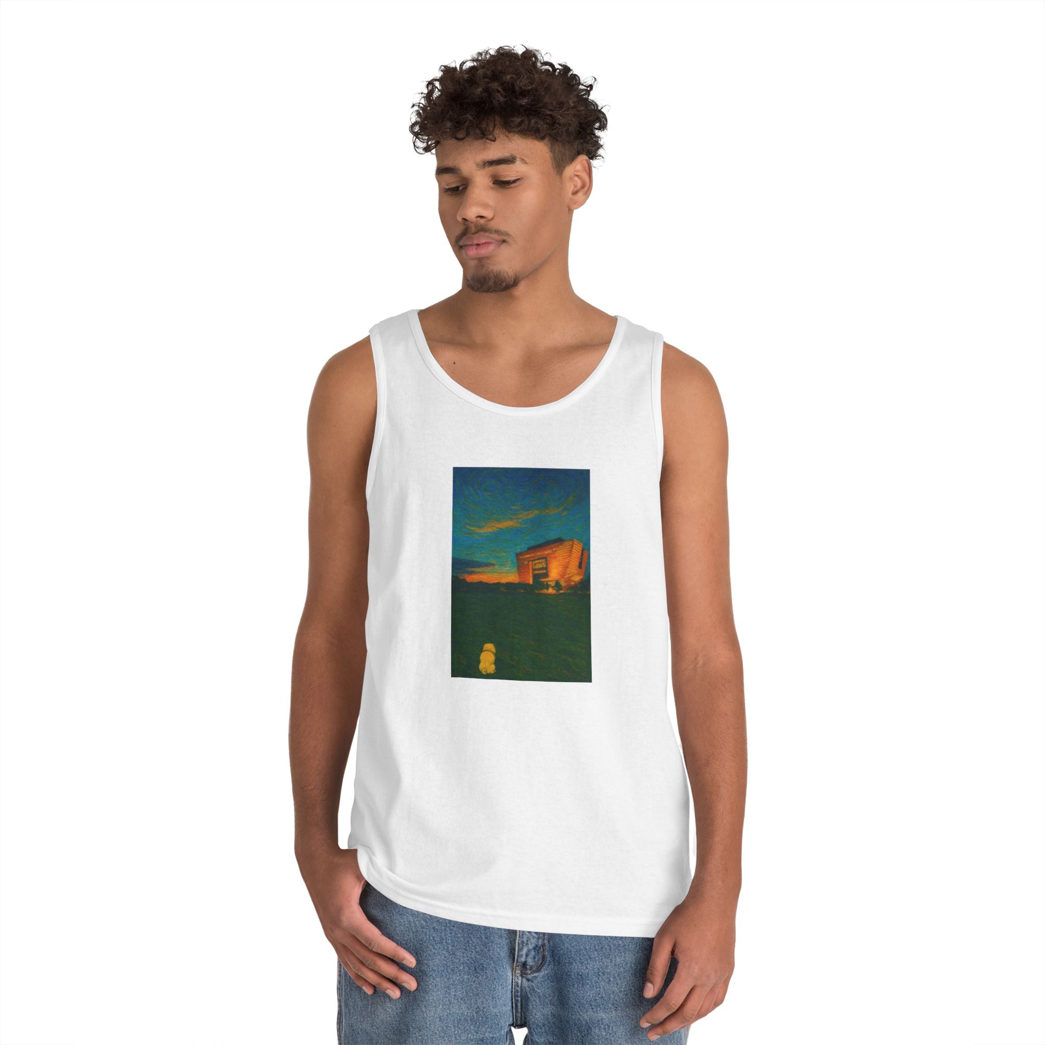 Unisex Mango Sunset Tank Top by Paws&Peace Printify