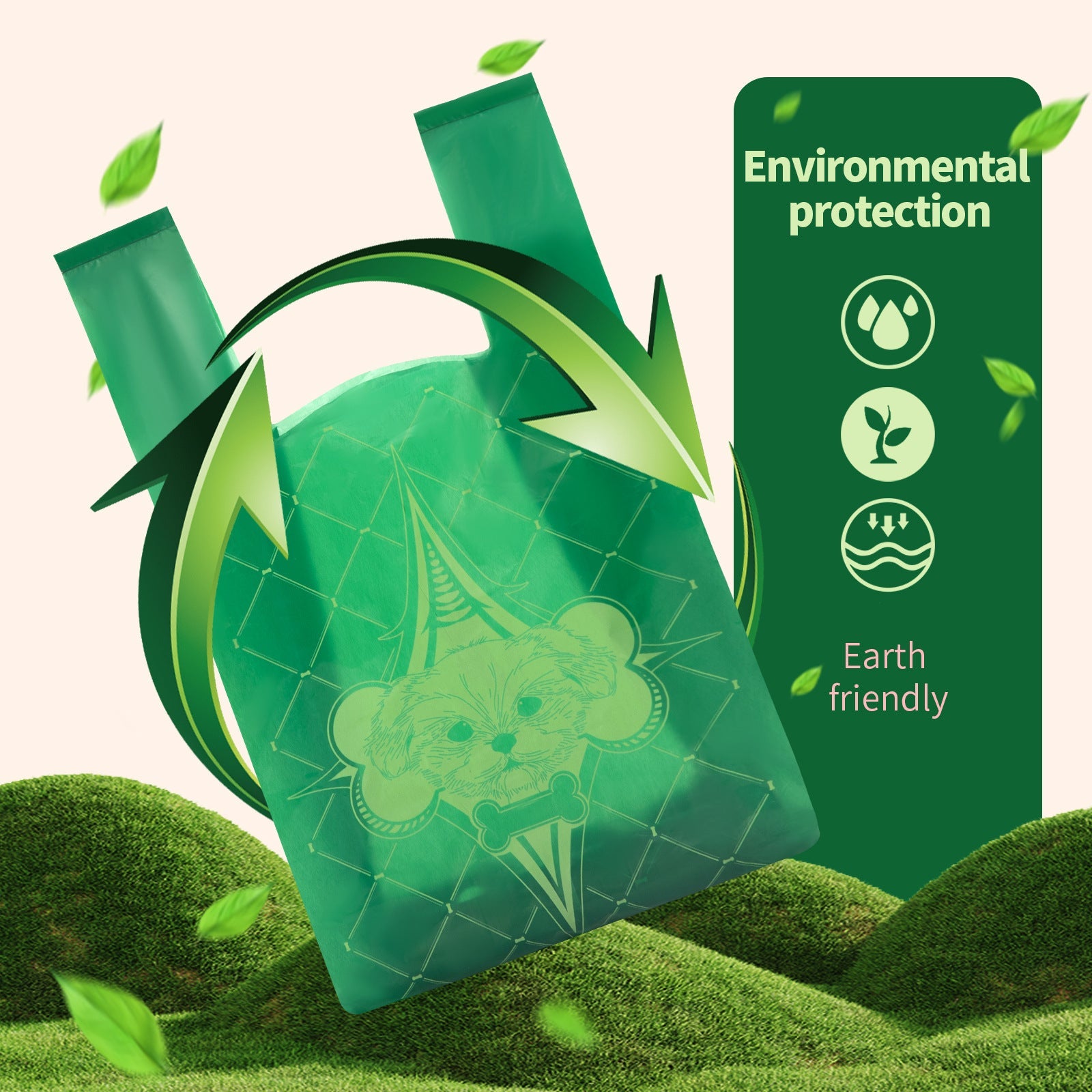 Handle Dog Waste Bag EPI Vest Poop Picking Bags Degradable Cat Litter Bag CJDropshipping